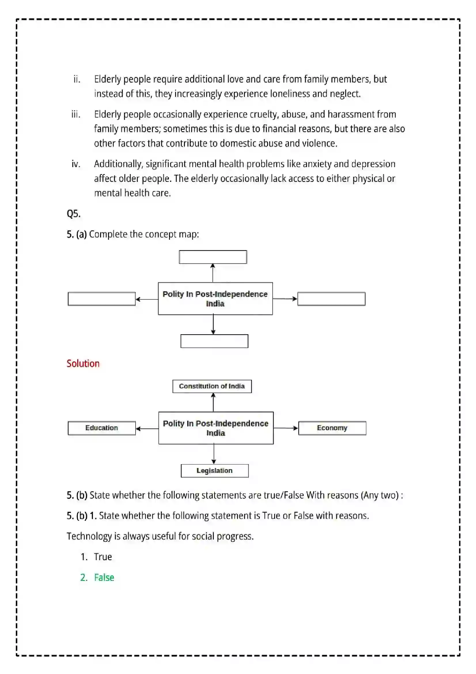 Maharashtra Board Class 12th 2025 Sociology Set - 2 - Sample Paper 17