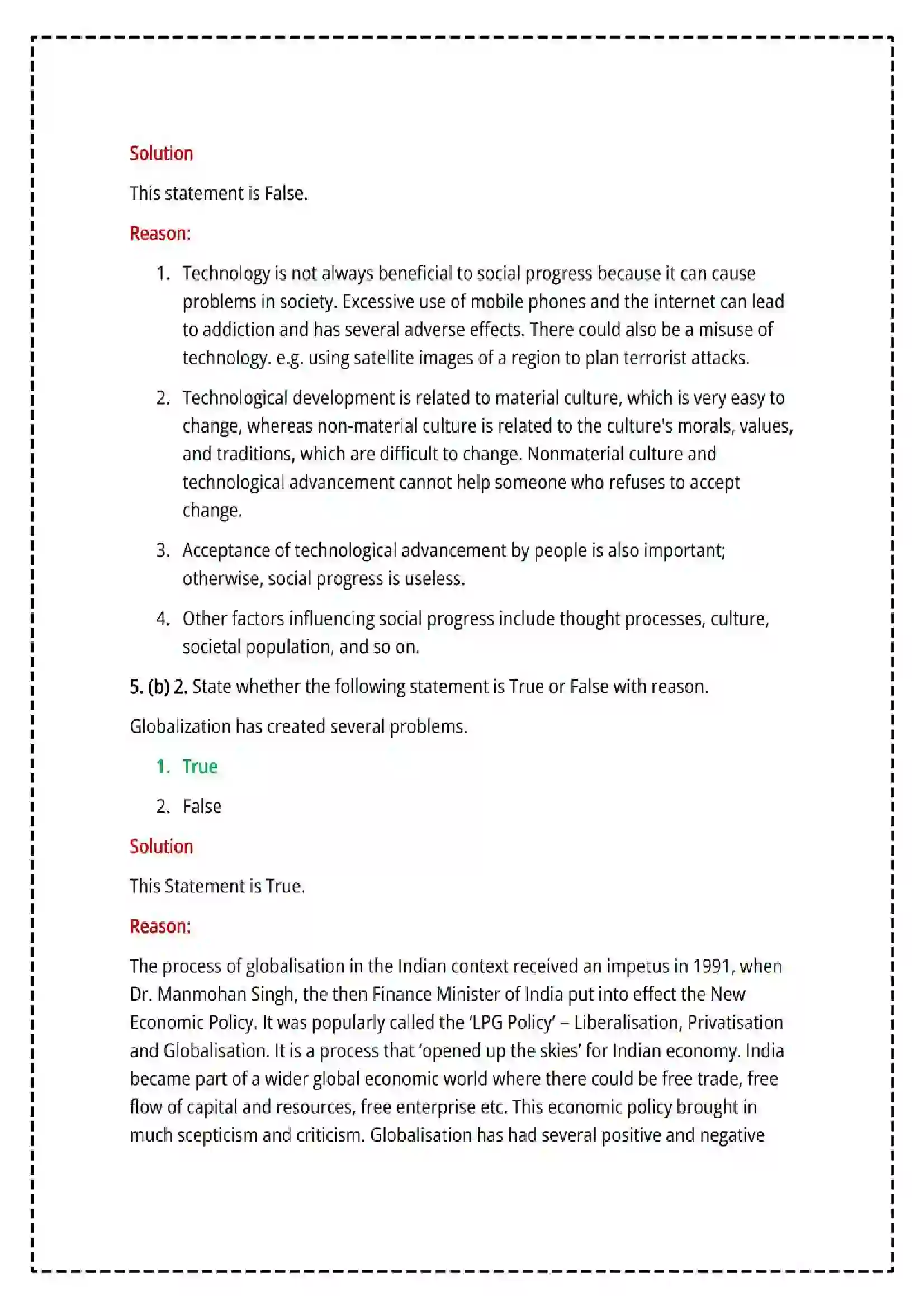 Maharashtra Board Class 12th 2025 Sociology Set - 2 - Sample Paper 18