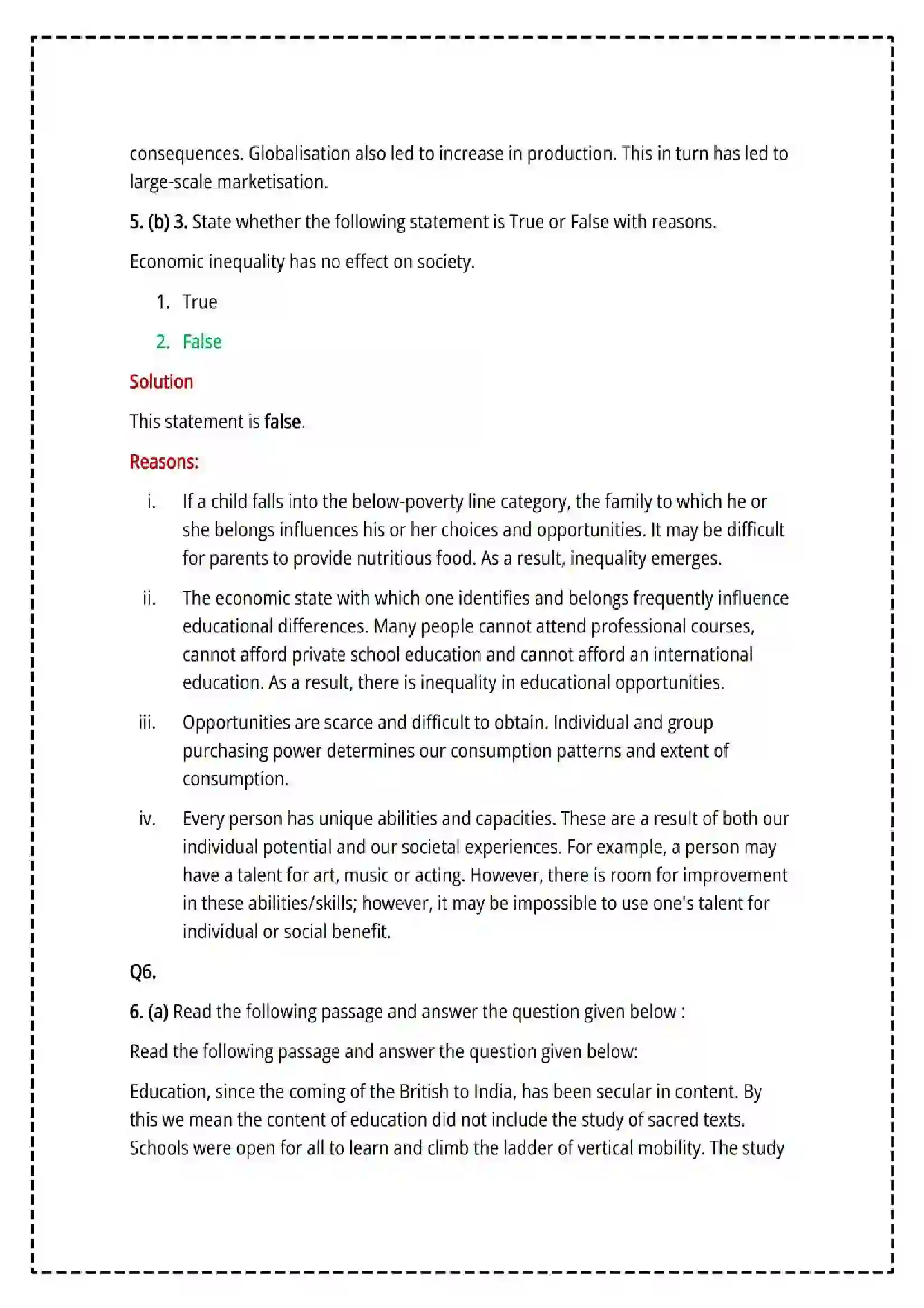 Maharashtra Board Class 12th 2025 Sociology Set - 2 - Sample Paper 19