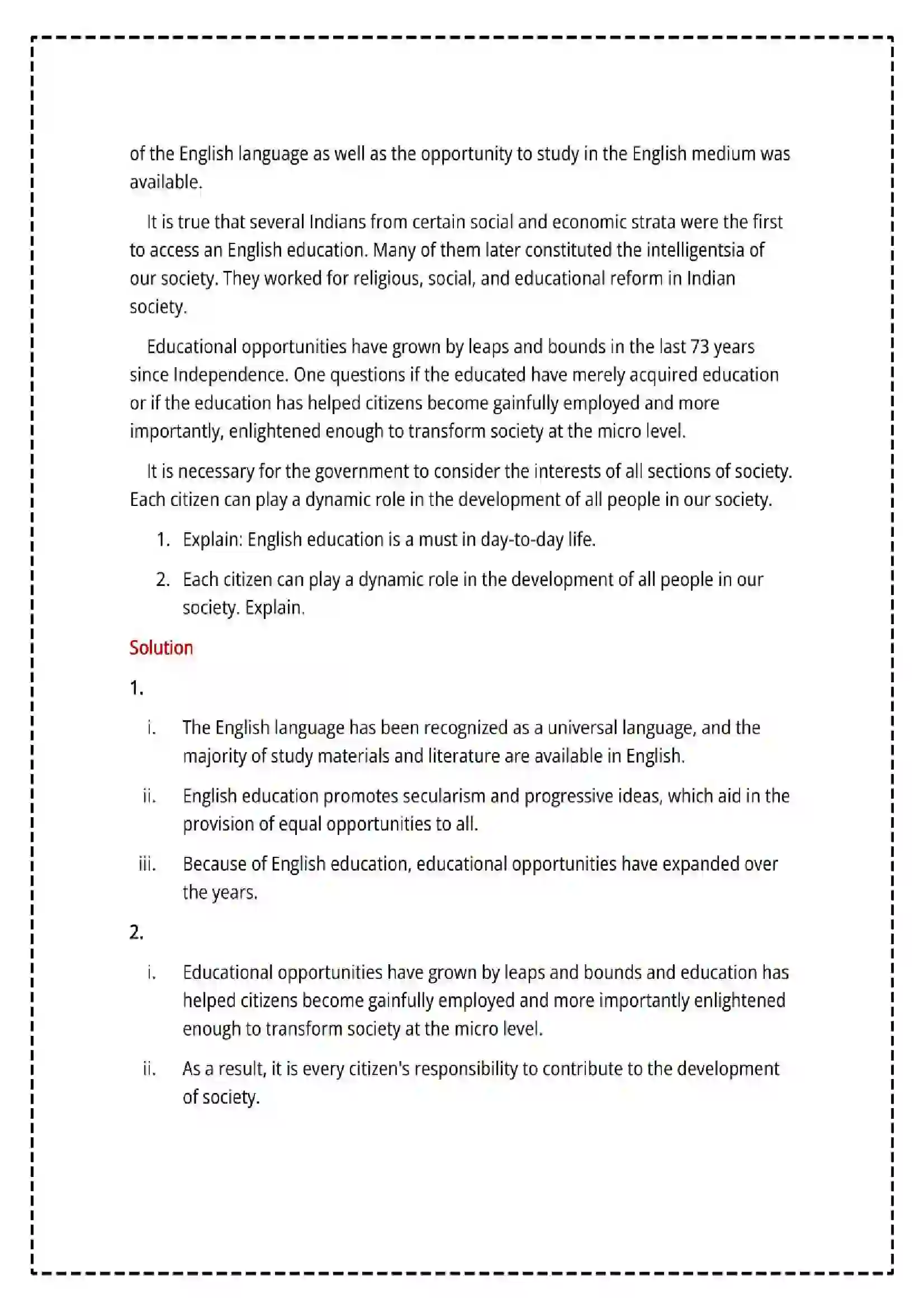Maharashtra Board Class 12th 2025 Sociology Set - 2 - Sample Paper 20