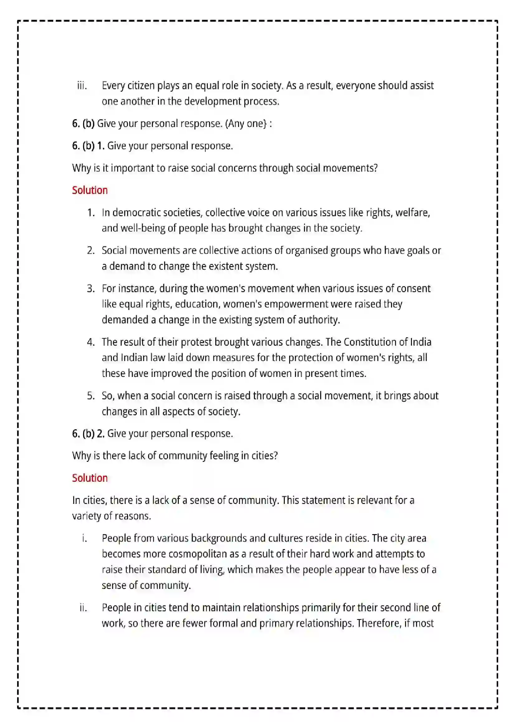Maharashtra Board Class 12th 2025 Sociology Set - 2 - Sample Paper 21