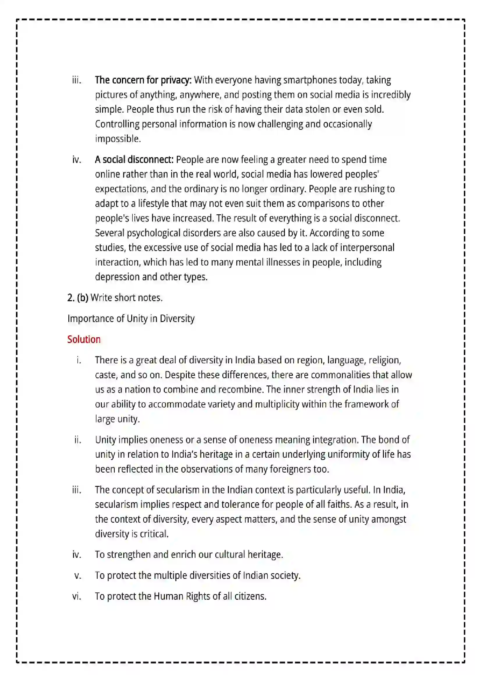 Maharashtra Board Class 12th 2025 Sociology Set - 2 - Sample Paper 8
