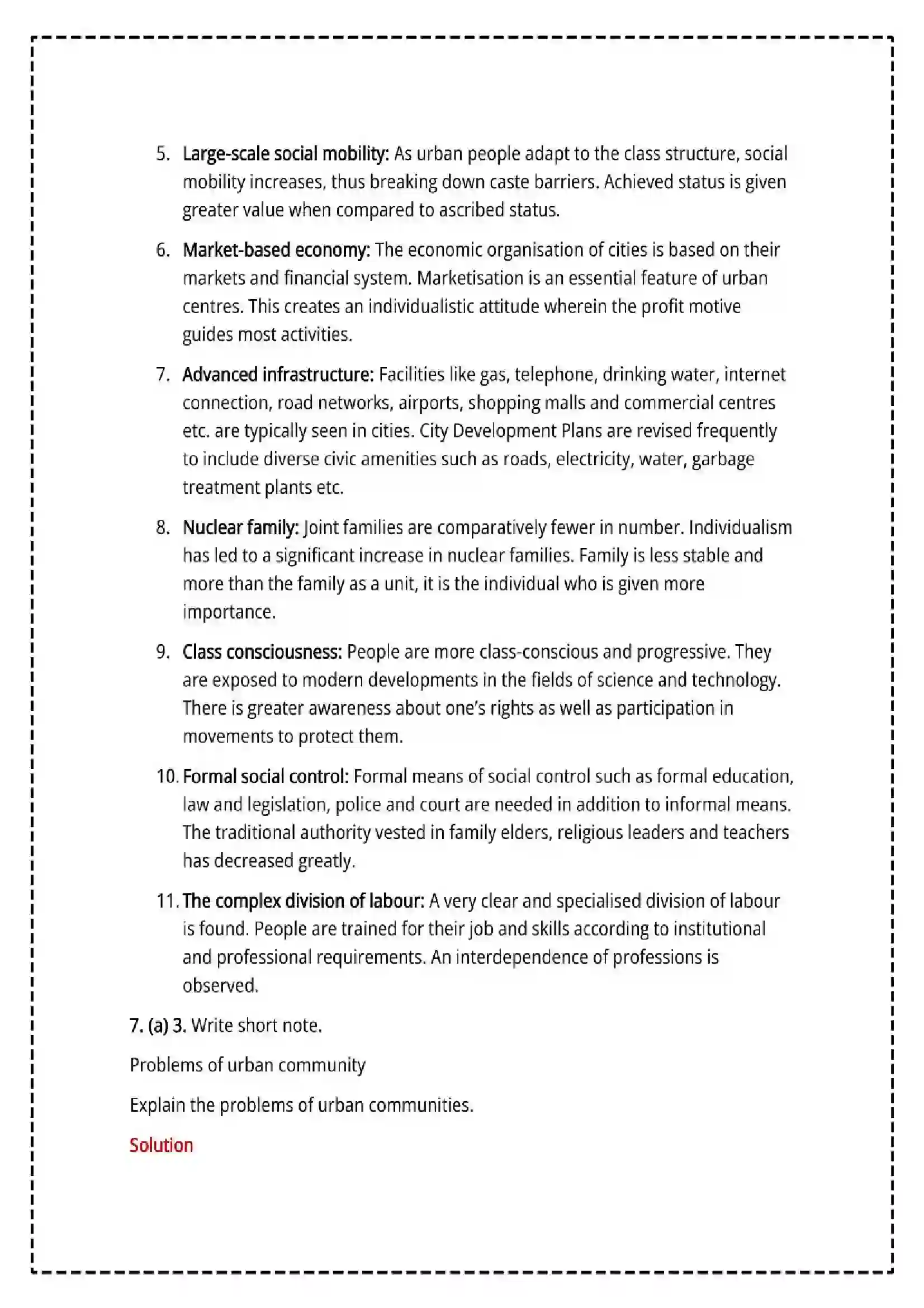 Maharashtra Board Class 12th 2025 Sociology Set - 3 - Sample Paper 22