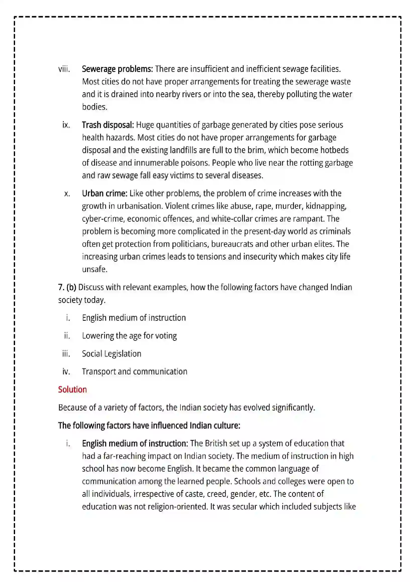 Maharashtra Board Class 12th 2025 Sociology Set - 3 - Sample Paper 24