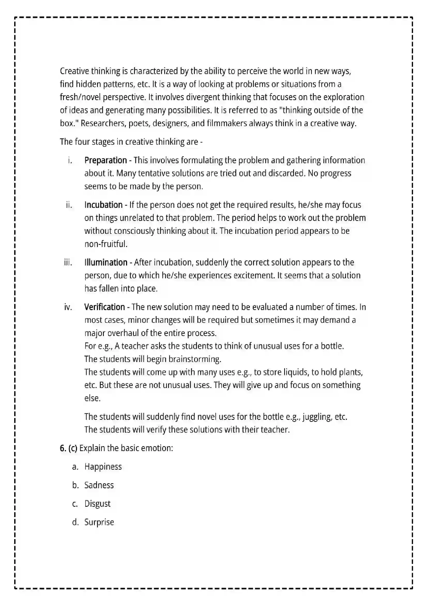 Maharashtra Board Class 12th 2025 Psychology Set - 1 - Sample Paper 20