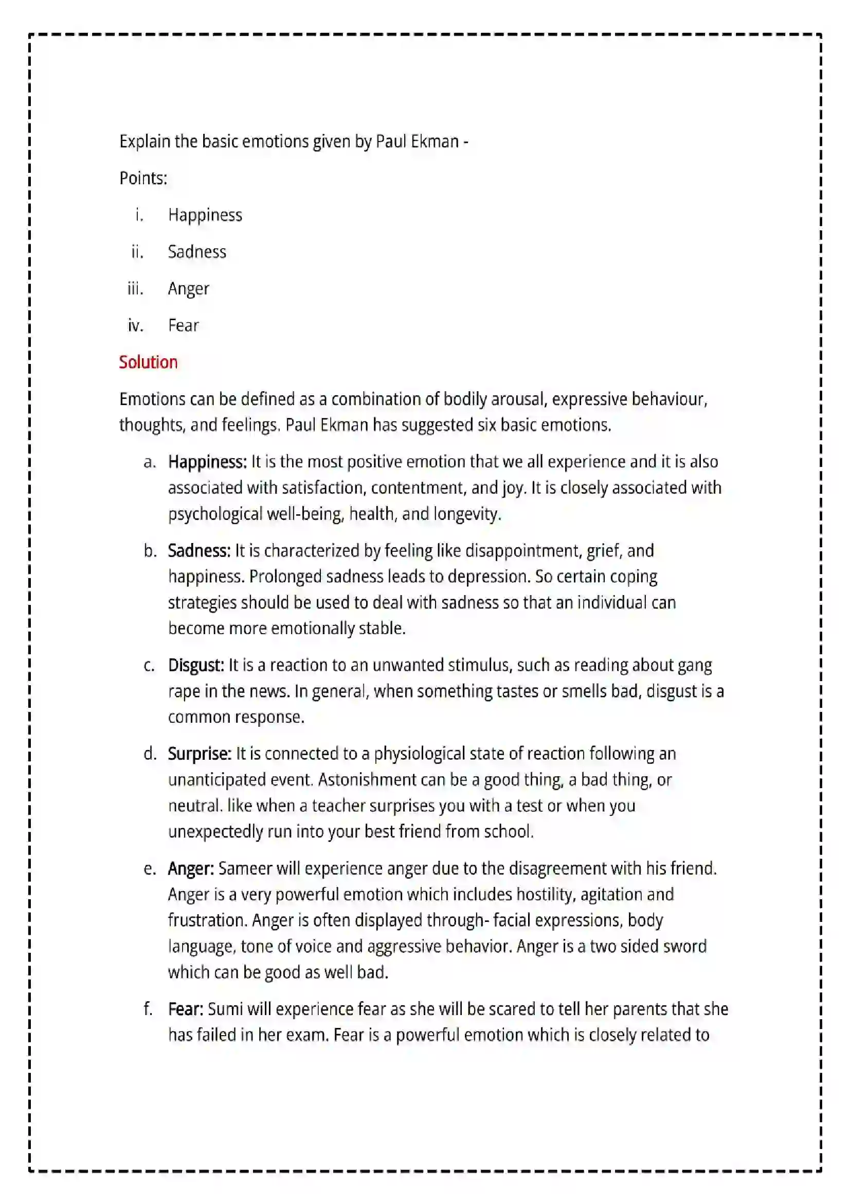 Maharashtra Board Class 12th 2025 Psychology Set - 1 - Sample Paper 21