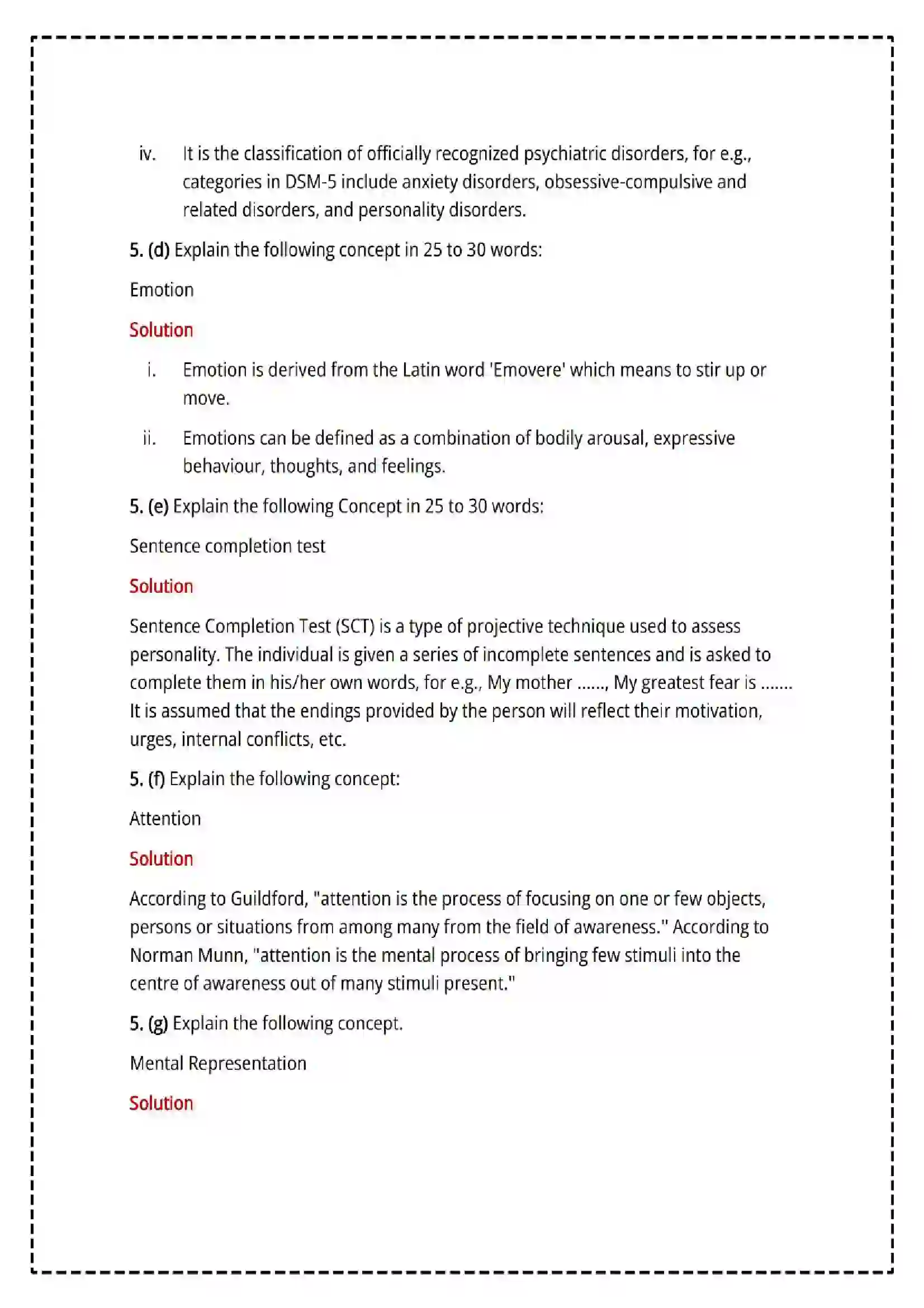 Maharashtra Board Class 12th 2025 Psychology Set - 2 - Sample Paper 17