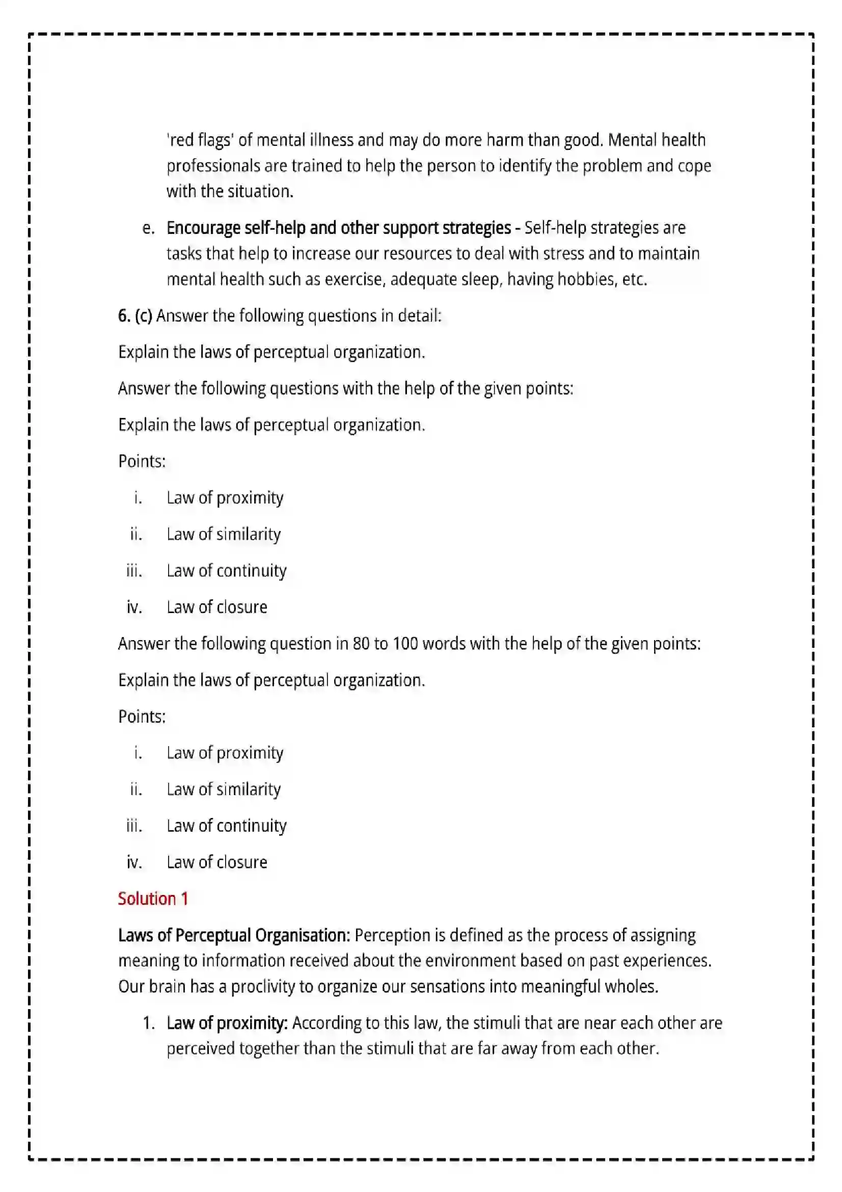 Maharashtra Board Class 12th 2025 Psychology Set - 2 - Sample Paper 20