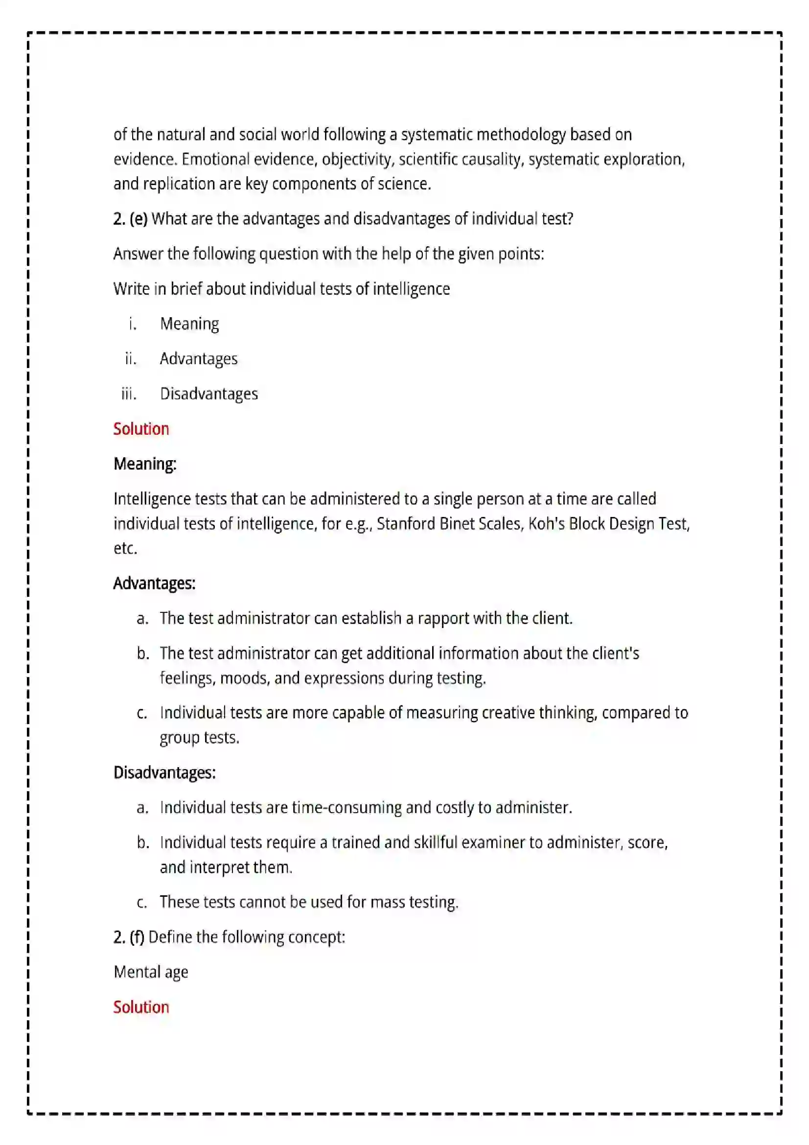 Maharashtra Board Class 12th 2025 Psychology Set - 2 - Sample Paper 7