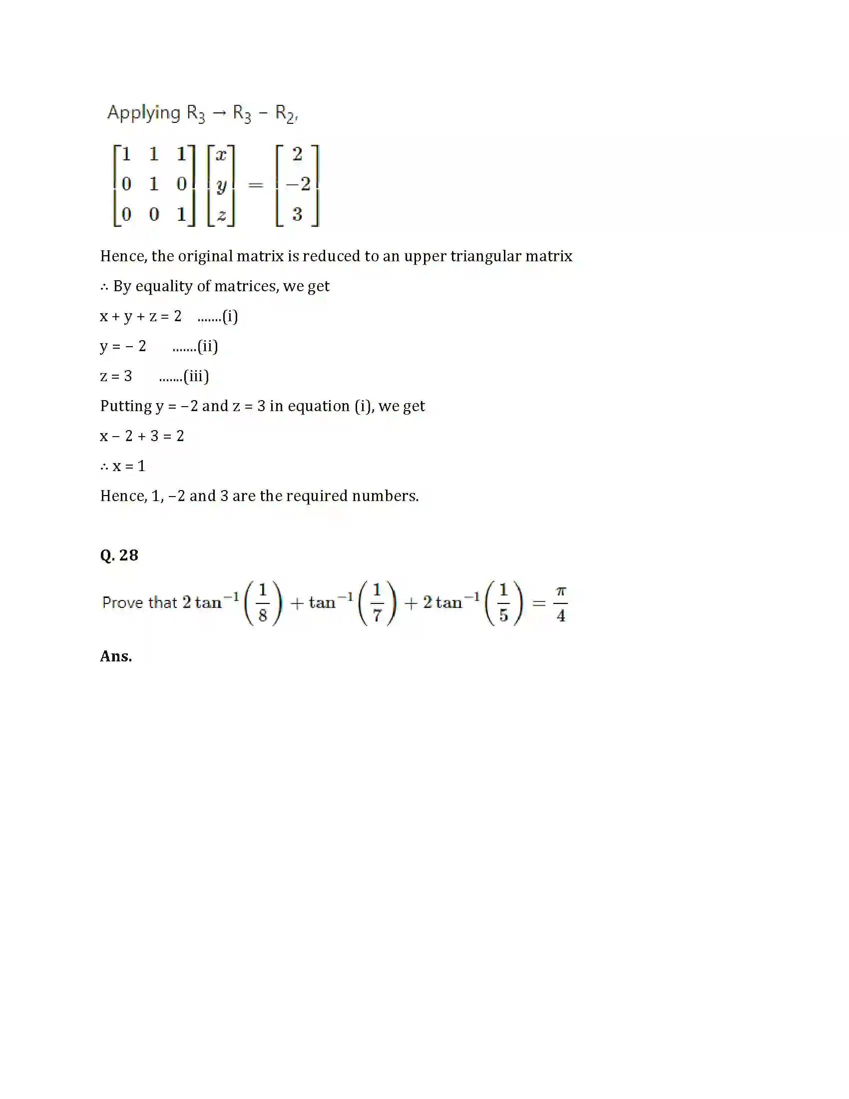 Maharashtra Board Class 12th 2025 Maths Sample Paper 27