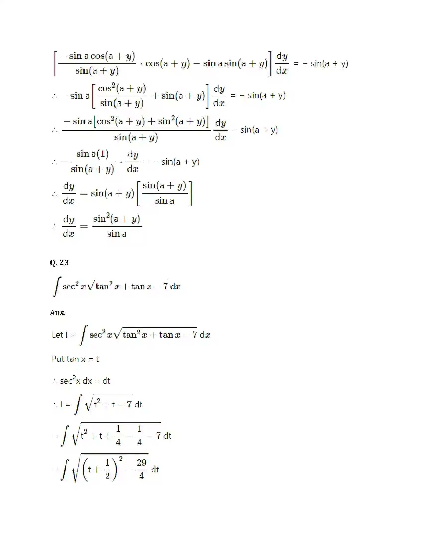 Maharashtra Board Class 12th 2025 Maths Set 1 Sample Paper 22