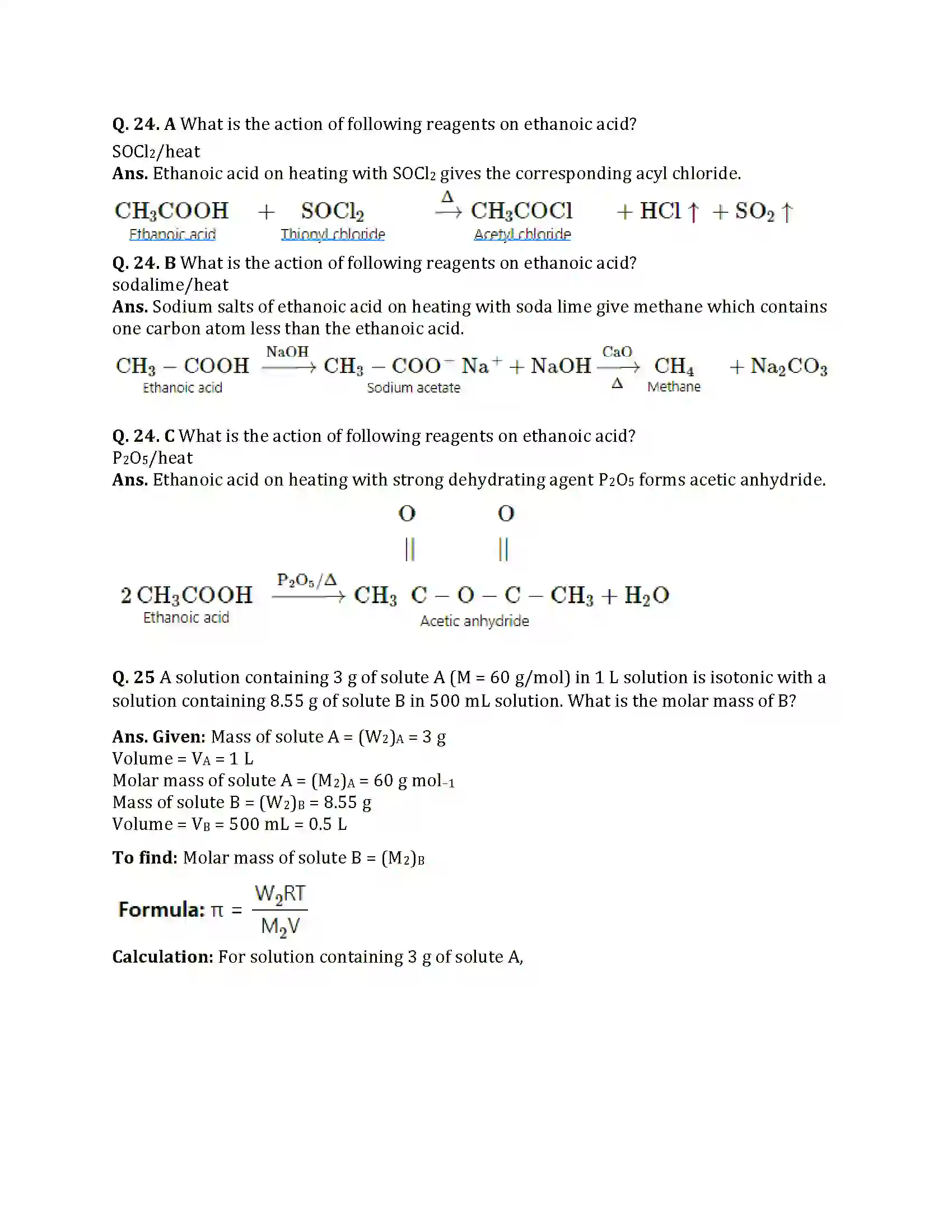 Maharashtra Board Class 12th 2025 Chemistry Sample Paper 15