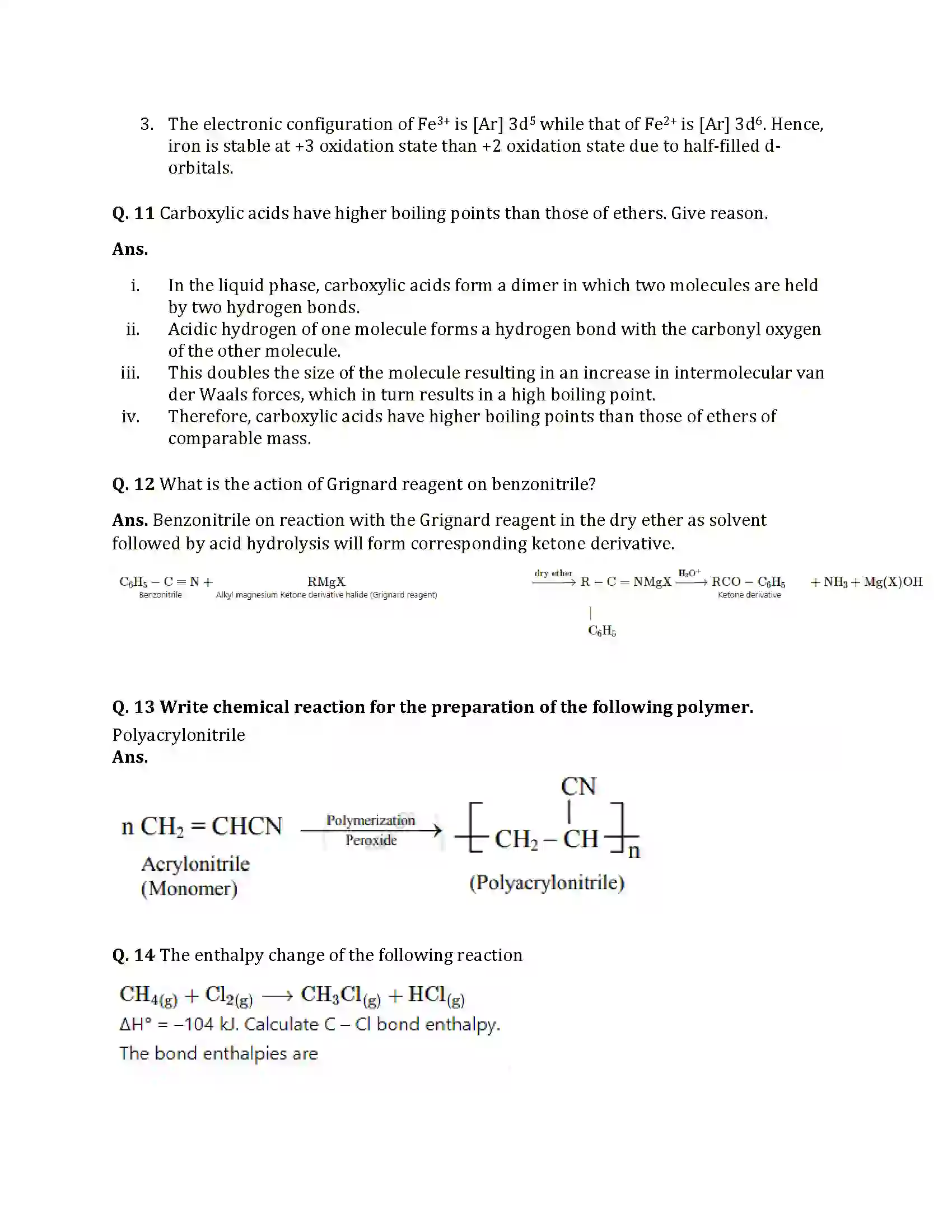 Maharashtra Board Class 12th 2025 Chemistry Sample Paper 7