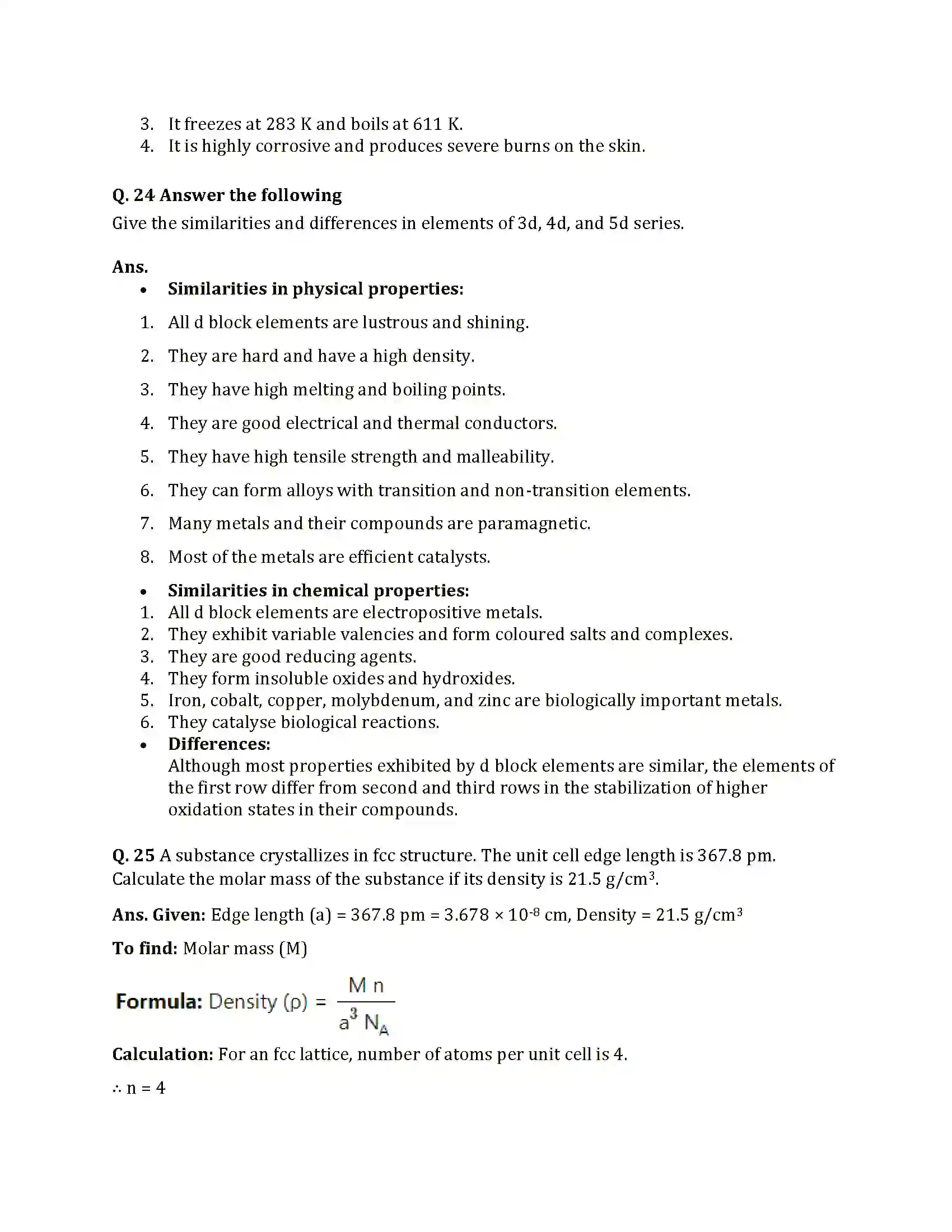 Maharashtra Board Class 12th 2025 Chemistry Set 1 Sample Paper 15