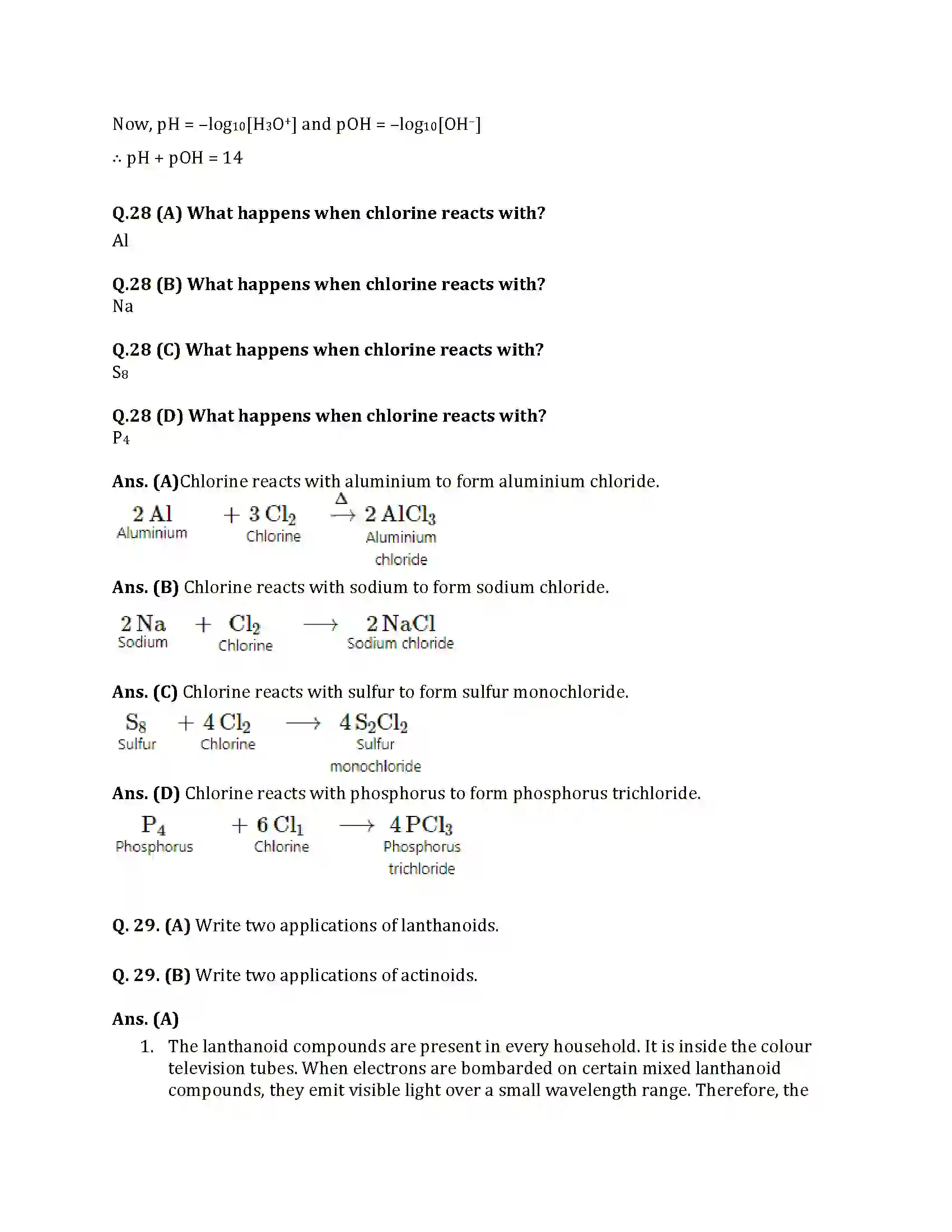 Maharashtra Board Class 12th 2025 Chemistry Set 1 Sample Paper 18