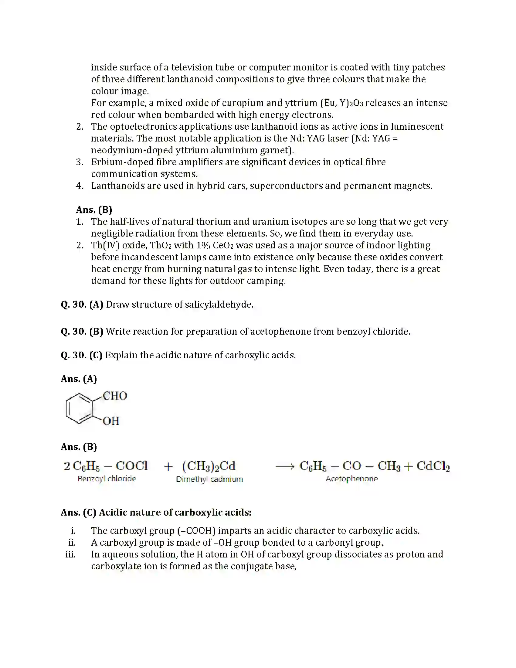 Maharashtra Board Class 12th 2025 Chemistry Set 1 Sample Paper 19