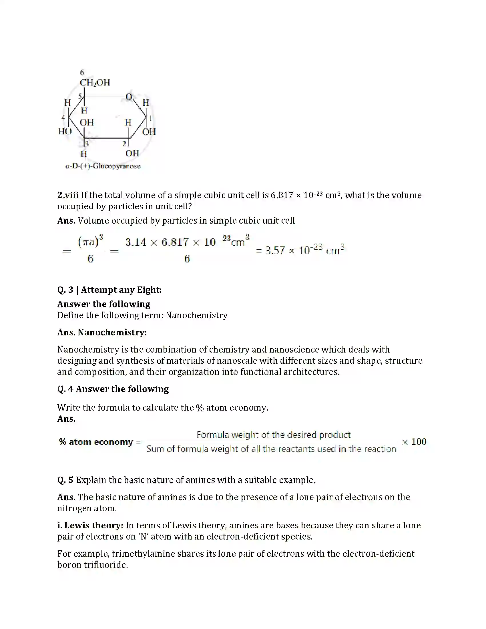 Maharashtra Board Class 12th 2025 Chemistry Set 1 Sample Paper 4