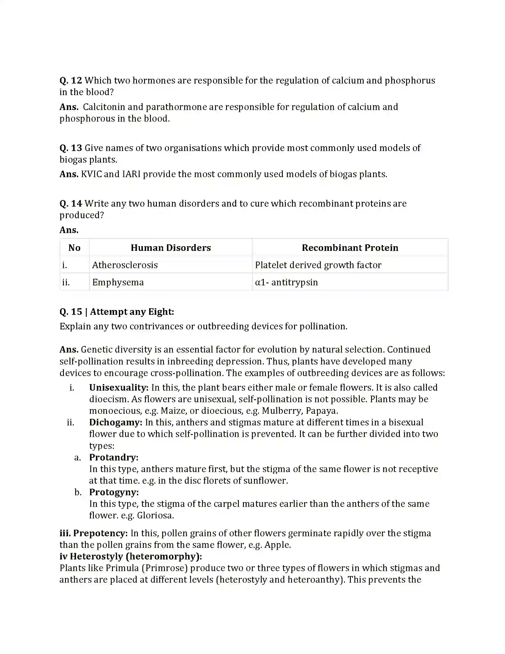 Maharashtra Board Class 12th 2025 Biology Set 1 Sample Paper 7