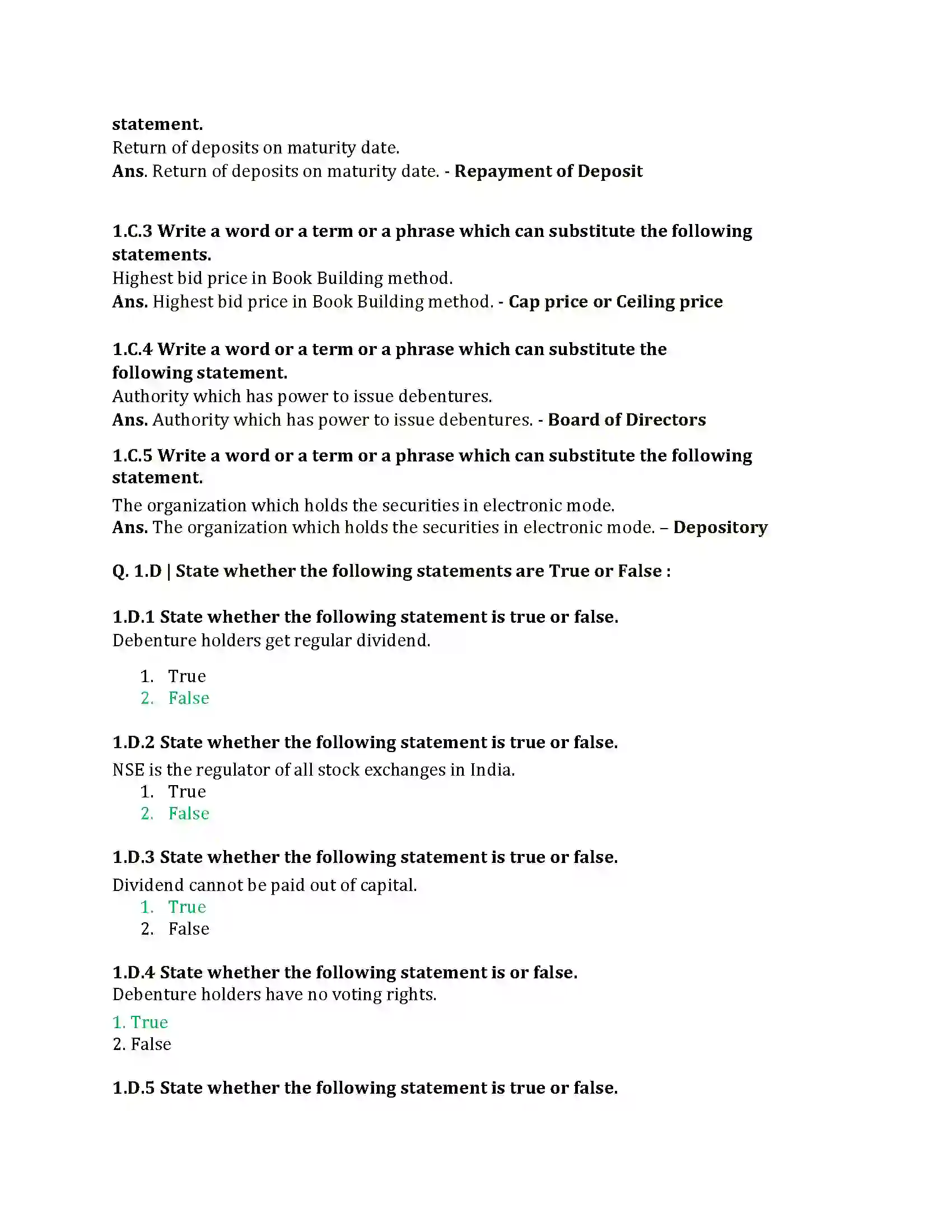 Maharashtra Board Class 12th 2025 Secretarial Practice Sample Paper 3