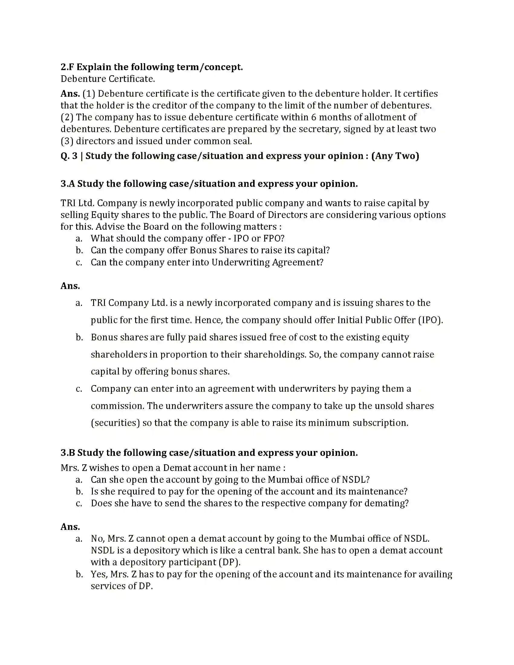 Maharashtra Board Class 12th 2025 Secretarial Practice Sample Paper 5