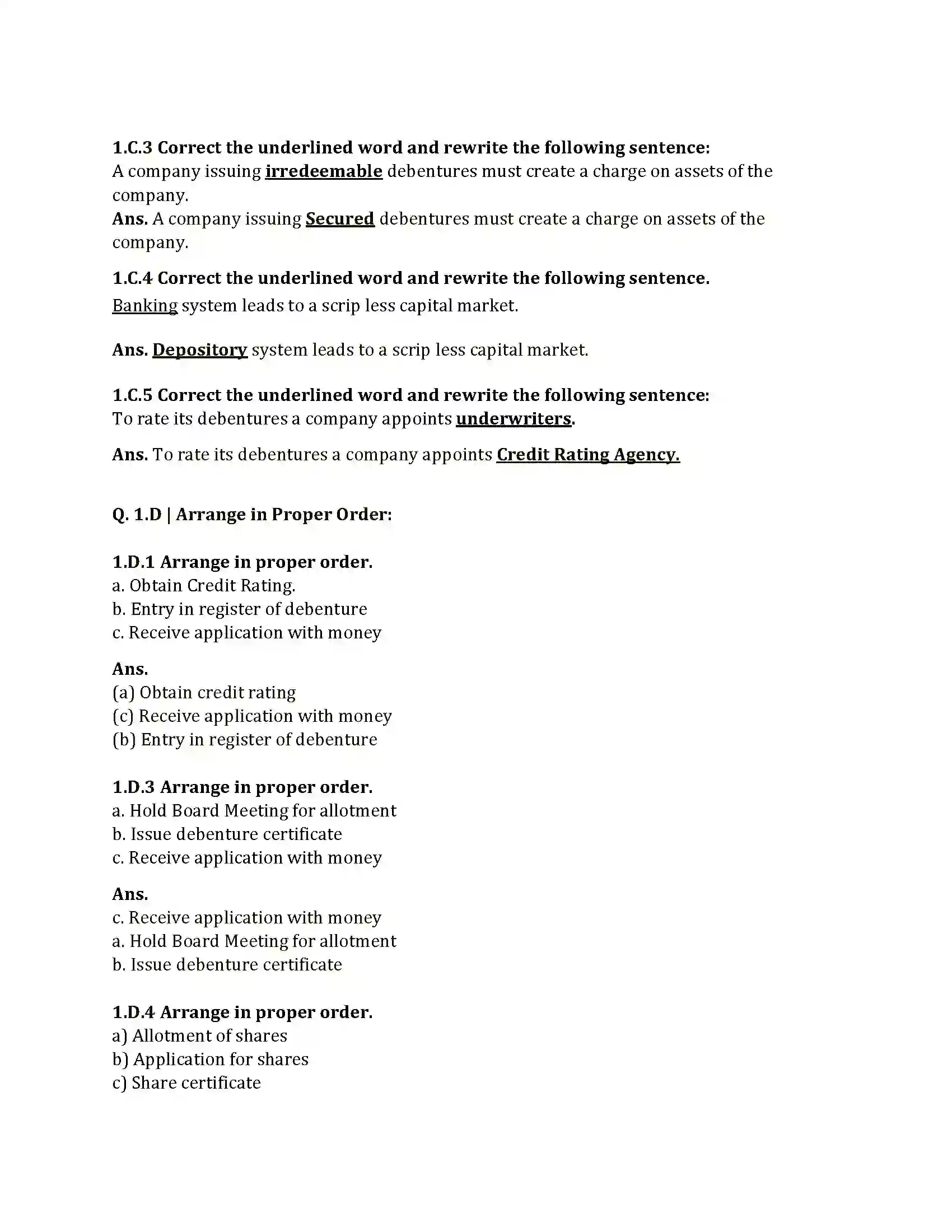 Maharashtra Board Class 12th 2025 Secretarial Practice Set 1 Sample Paper 3
