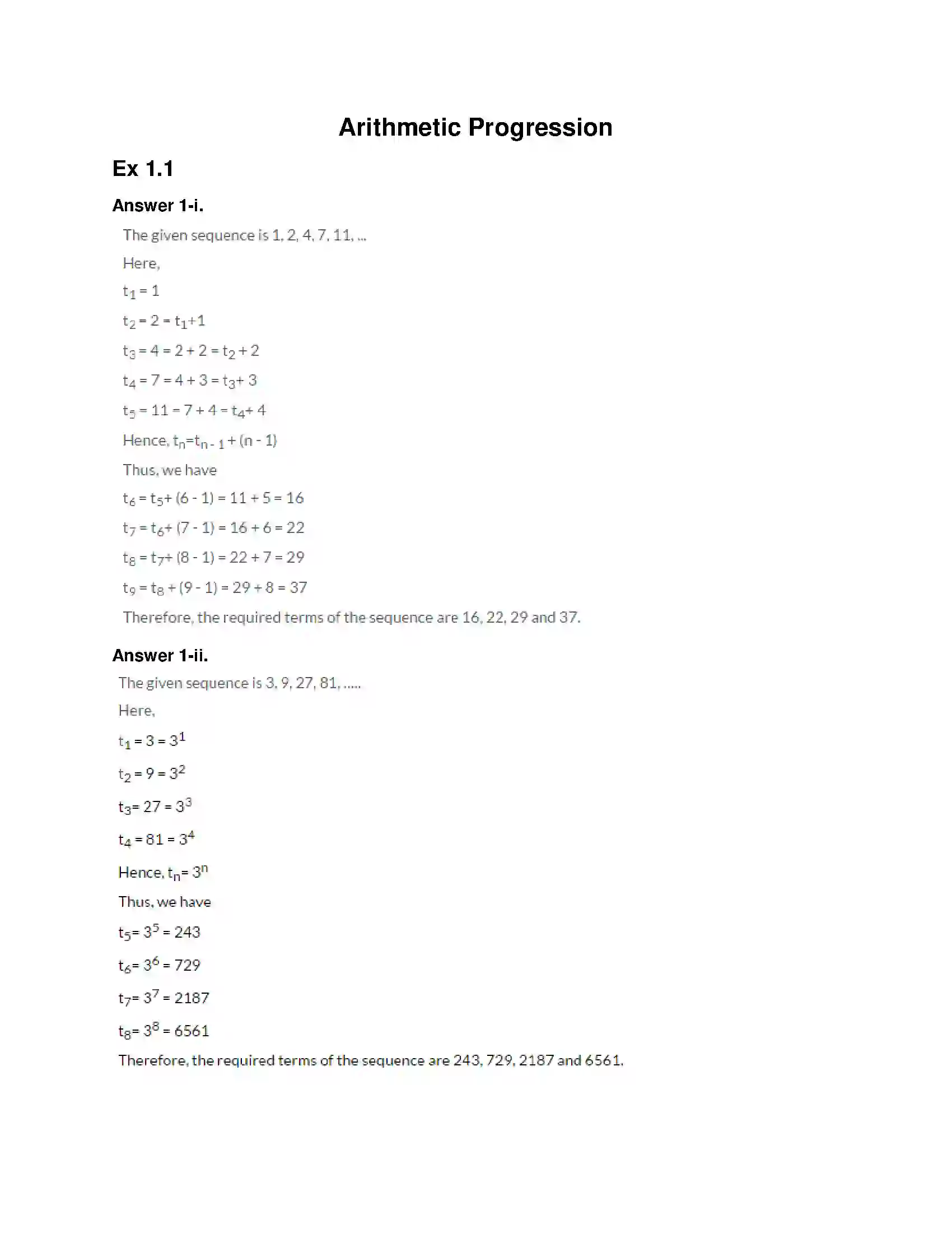Maharashtra Board Class 10th Algebra - English Medium Arithmetic Progression Solution 1