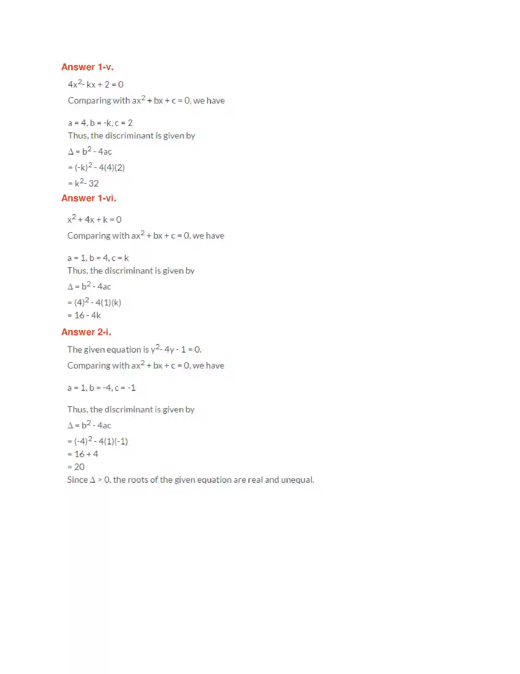 Maharashtra Board Class 10th Algebra - English Medium Quadratic Equations Solution 31