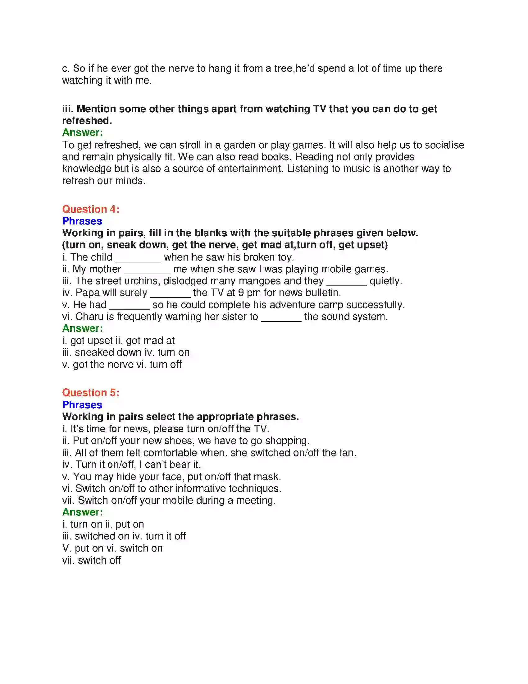 Maharashtra Board Class 10th English 1.1 Turn Off the T.V.! - Wit & Humour Solution 11