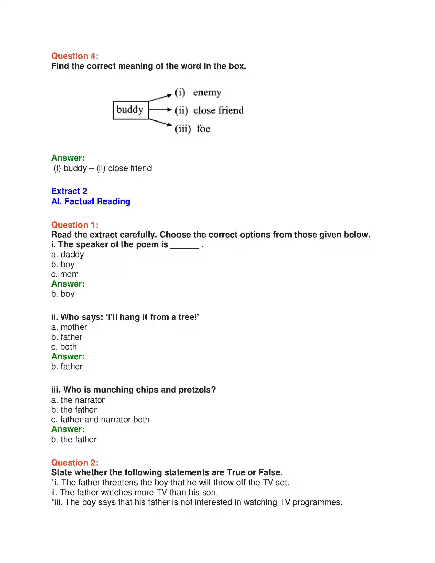 Maharashtra Board Class 10th English 1.1 Turn Off the T.V.! - Wit & Humour Solution 6