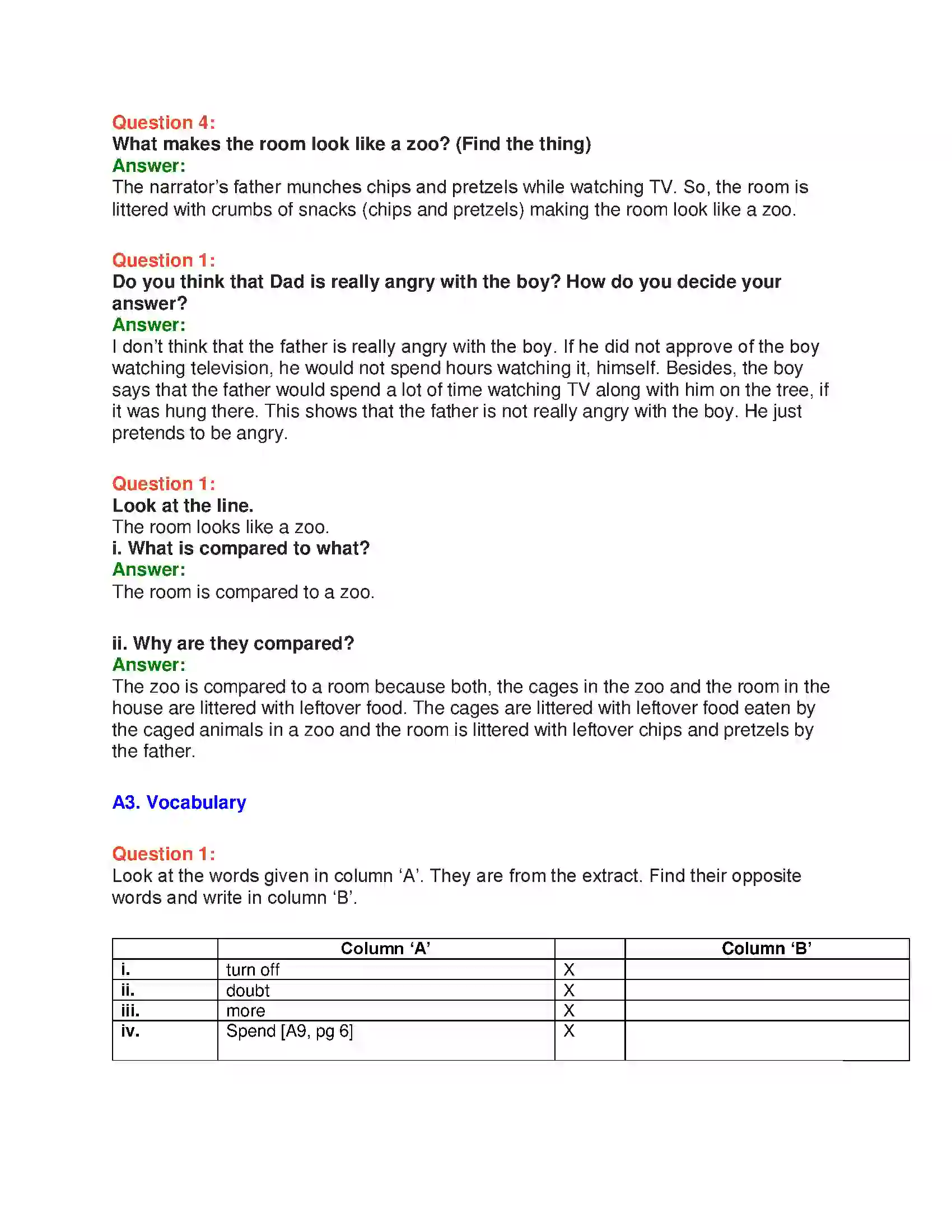 Maharashtra Board Class 10th English 1.1 Turn Off the T.V.! - Wit & Humour Solution 8