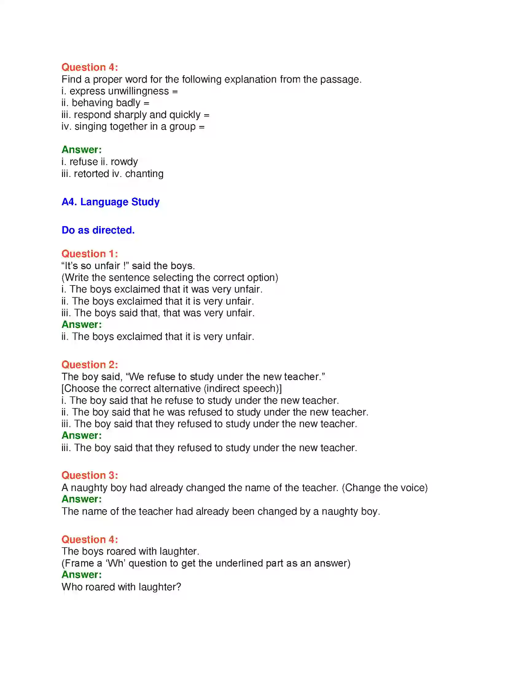 Maharashtra Board Class 10th English 1.2 The Rats’ Feast - Wit & Humour Solution 11
