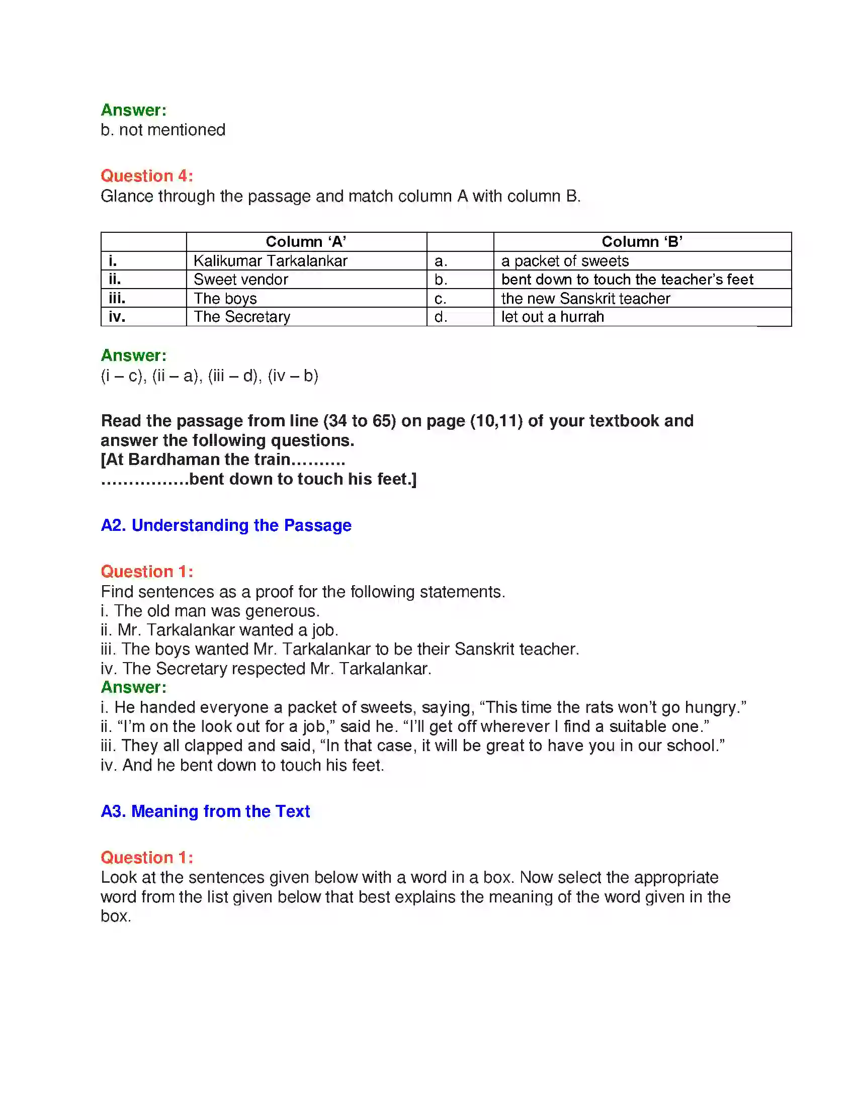 Maharashtra Board Class 10th English 1.2 The Rats’ Feast - Wit & Humour Solution 16