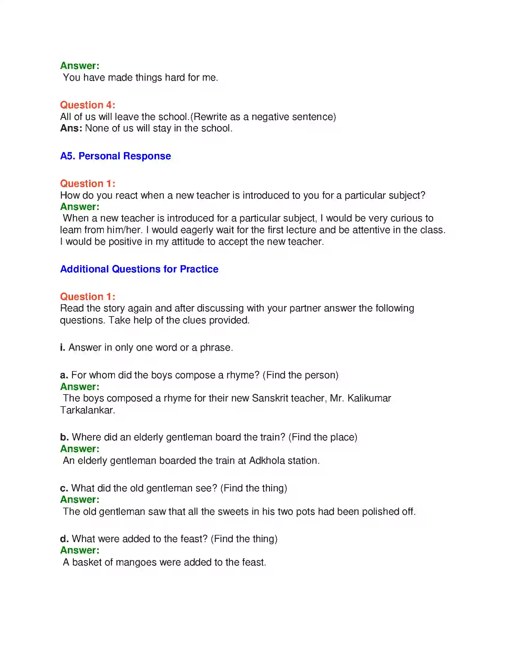 Maharashtra Board Class 10th English 1.2 The Rats’ Feast - Wit & Humour Solution 18