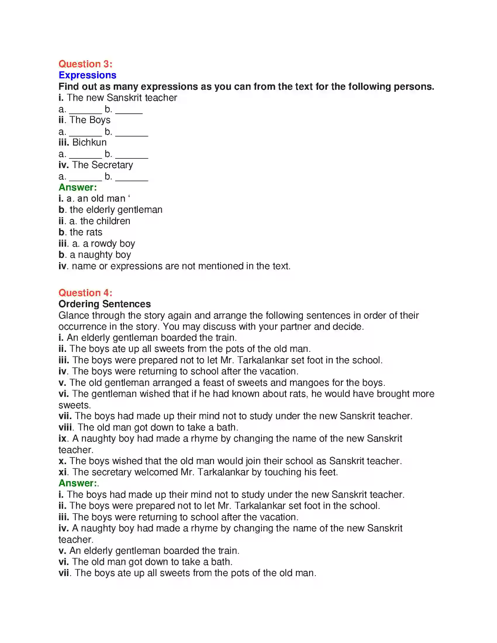 Maharashtra Board Class 10th English 1.2 The Rats’ Feast - Wit & Humour Solution 20