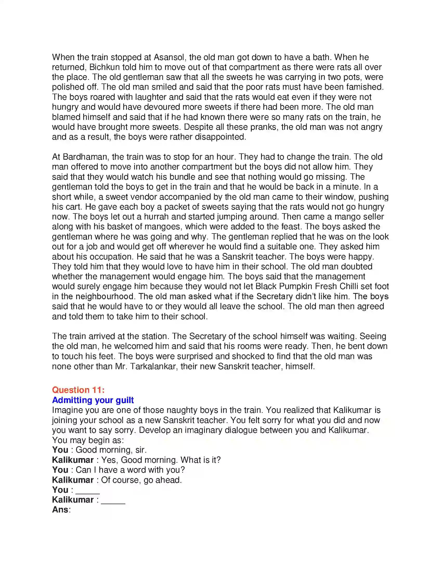 Maharashtra Board Class 10th English 1.2 The Rats’ Feast - Wit & Humour Solution 26