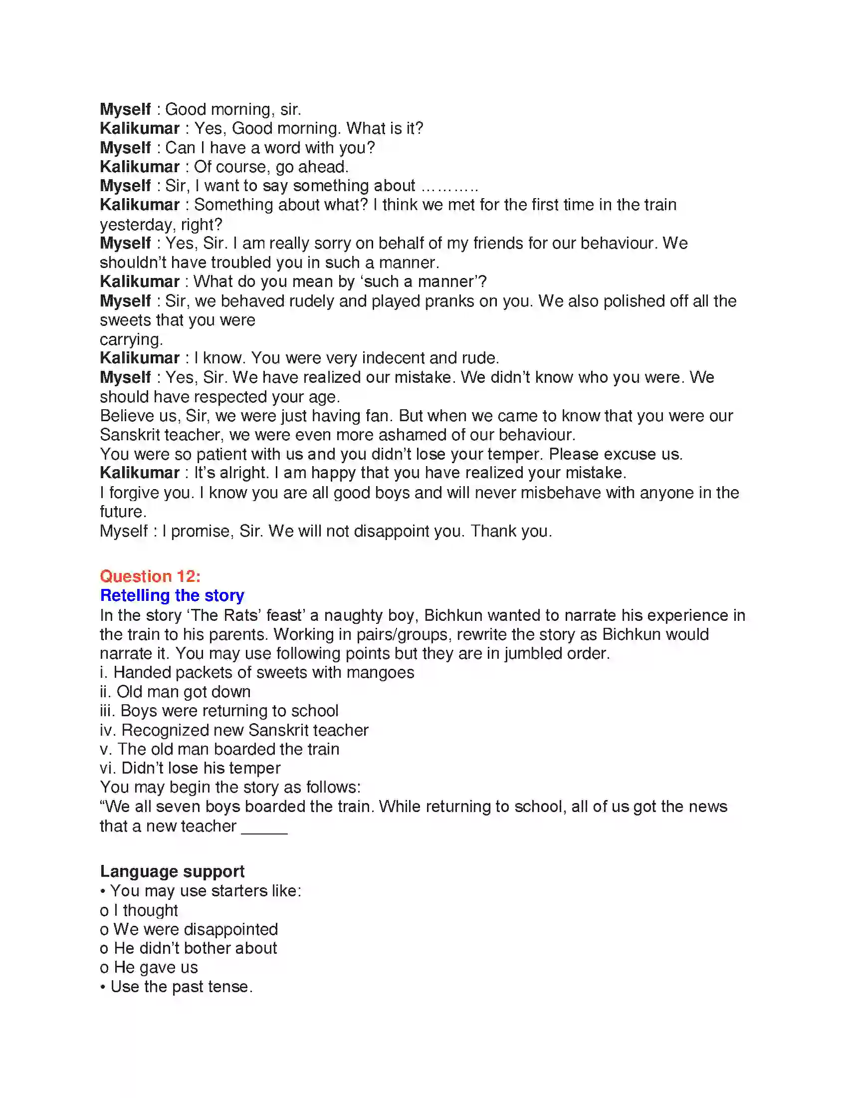 Maharashtra Board Class 10th English 1.2 The Rats’ Feast - Wit & Humour Solution 27