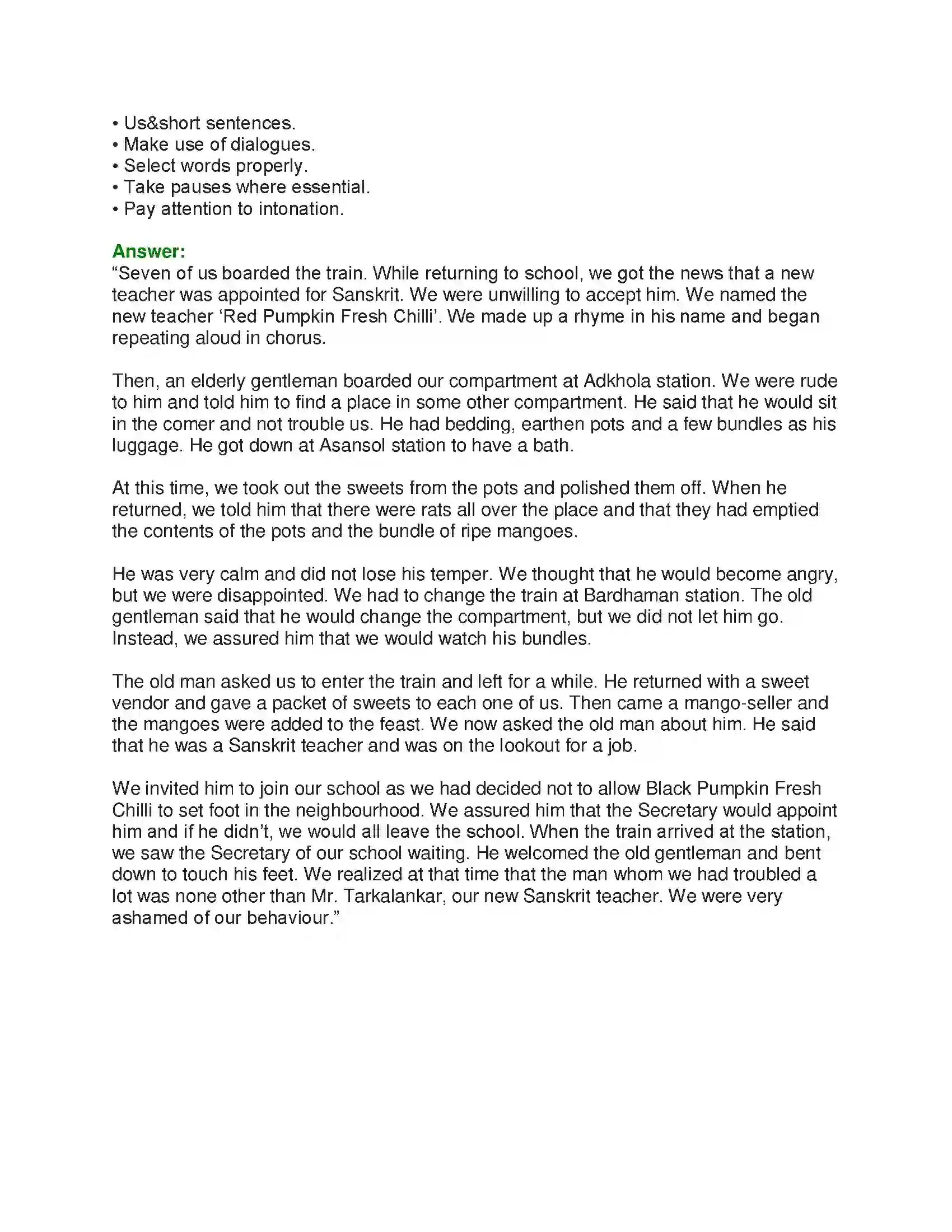Maharashtra Board Class 10th English 1.2 The Rats’ Feast - Wit & Humour Solution 28