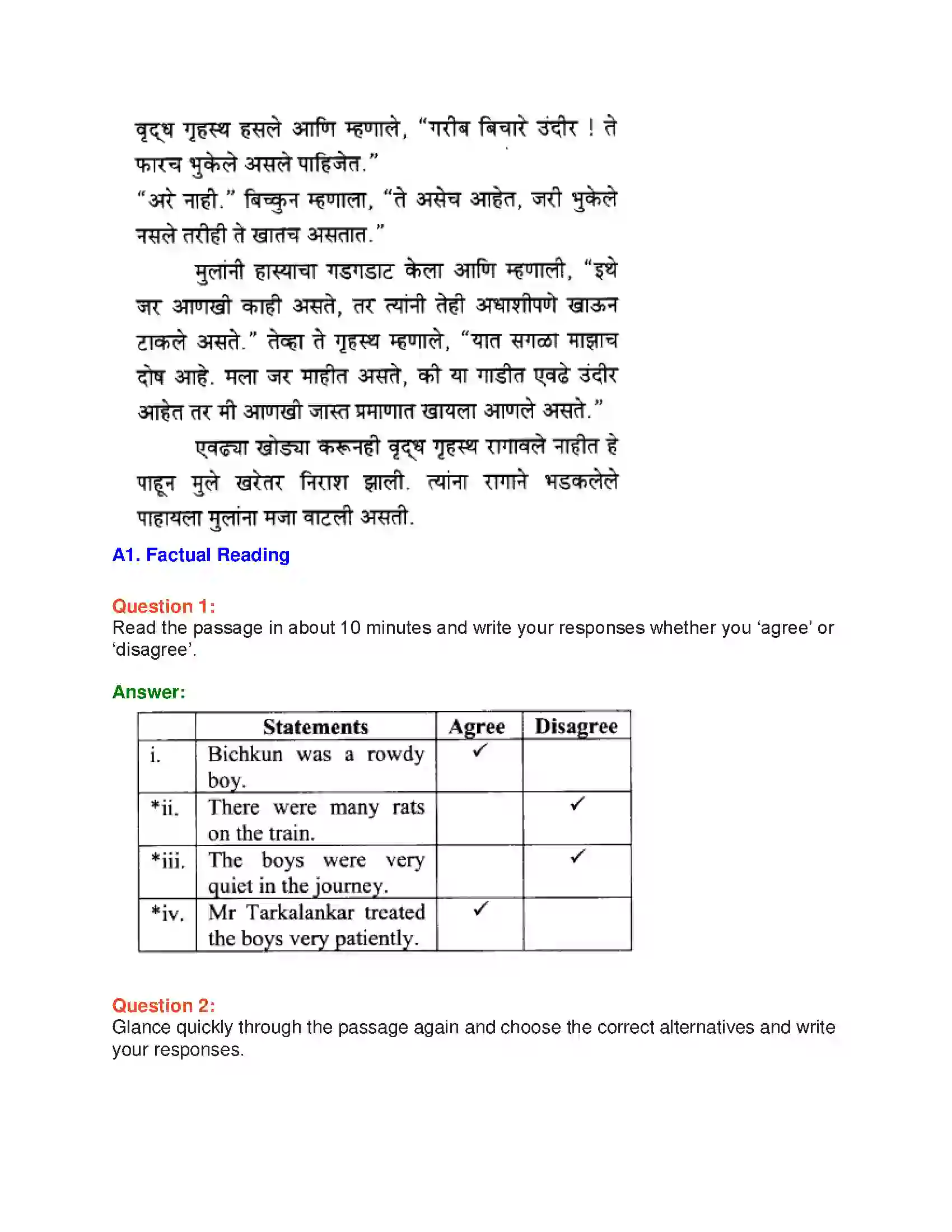 Maharashtra Board Class 10th English 1.2 The Rats’ Feast - Wit & Humour Solution 5