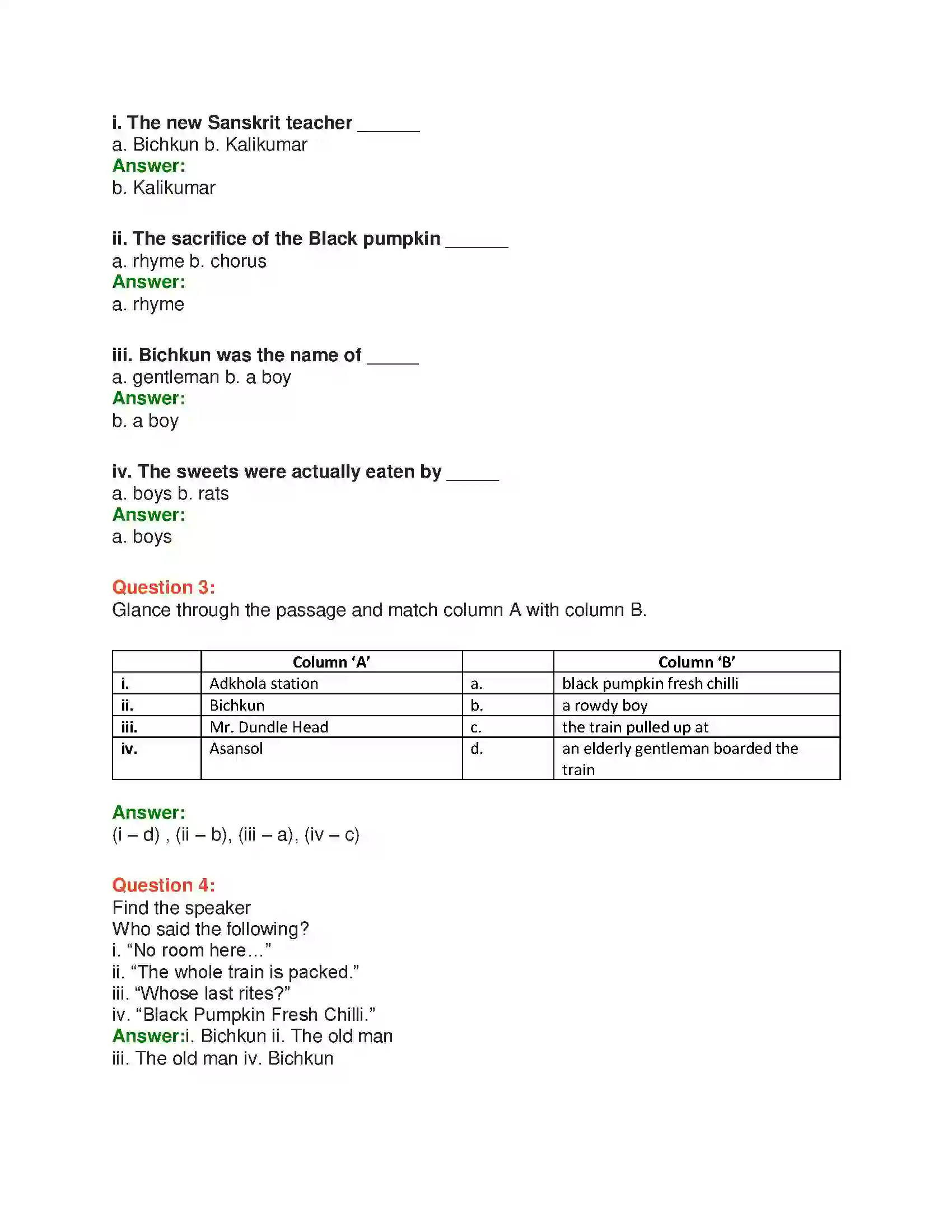 Maharashtra Board Class 10th English 1.2 The Rats’ Feast - Wit & Humour Solution 6