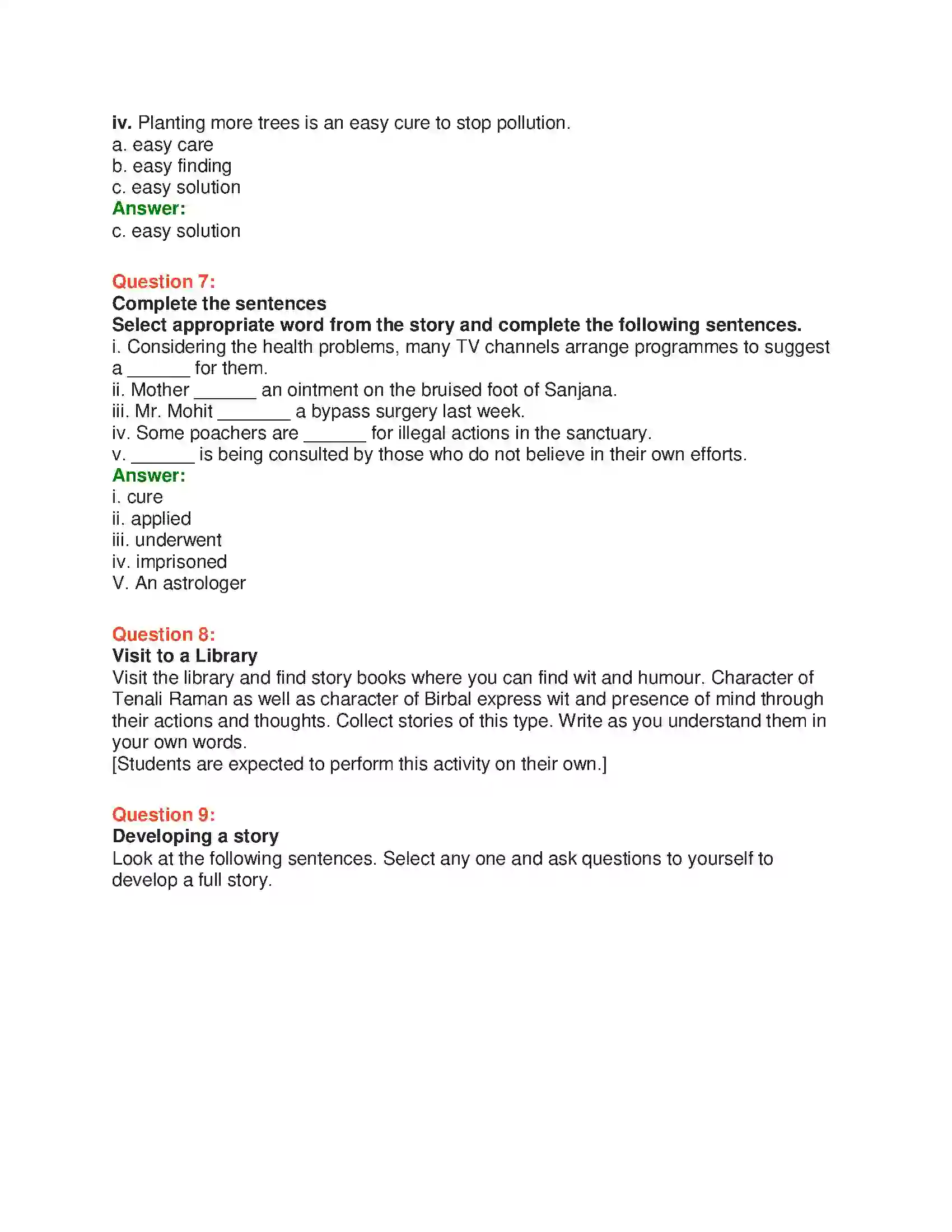 Maharashtra Board Class 10th English 1.3 An Eye Opener - Wit & Humour Solution 18