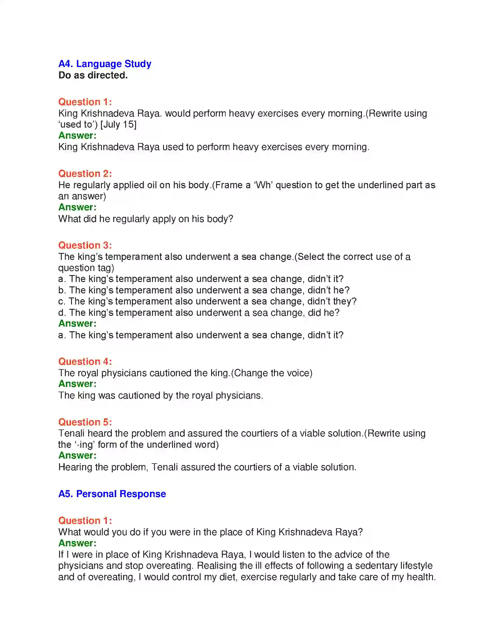 Maharashtra Board Class 10th English 1.3 An Eye Opener - Wit & Humour Solution 7