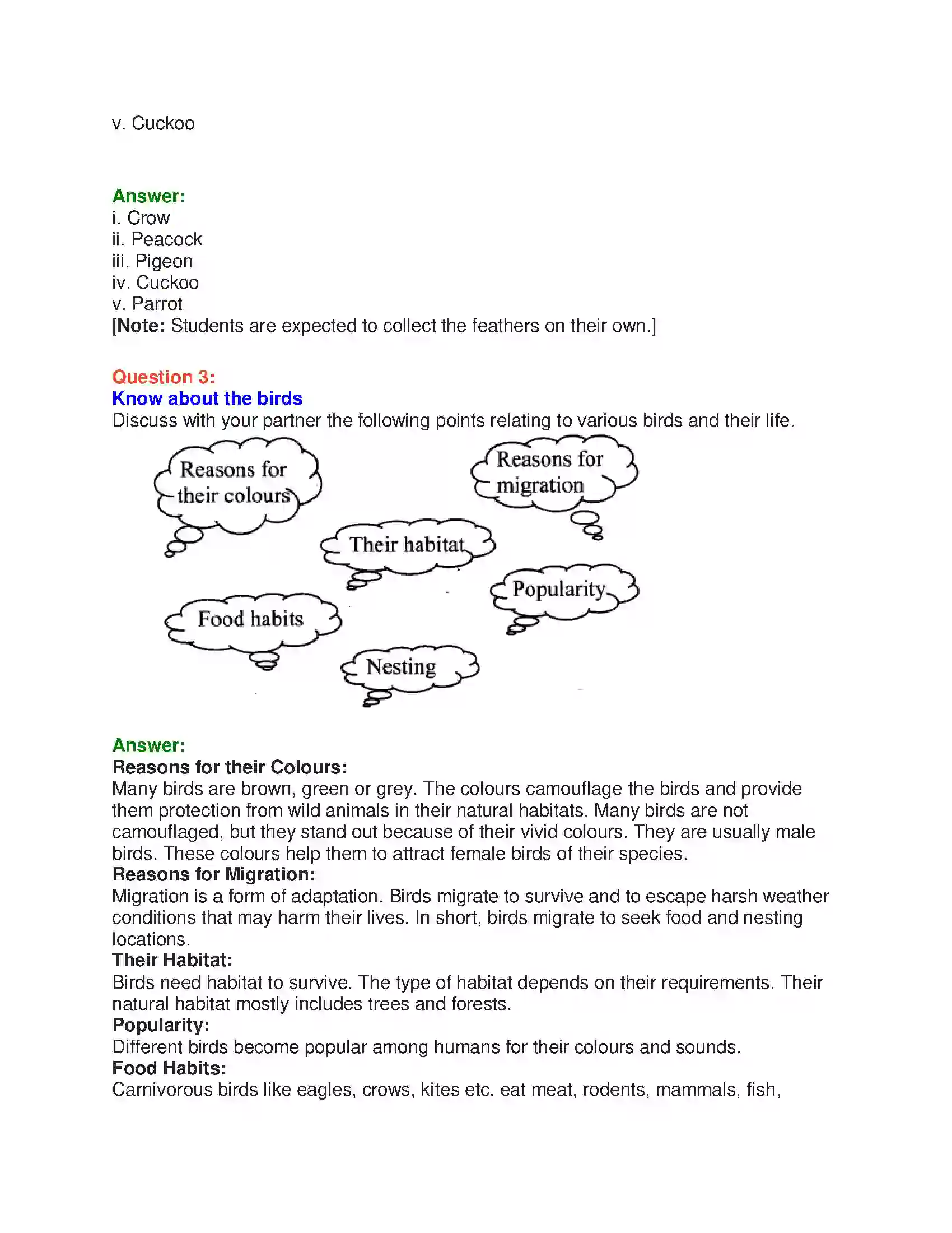 Maharashtra Board Class 10th English 2.1 The Kingfisher - Birds & Animals Solution 2