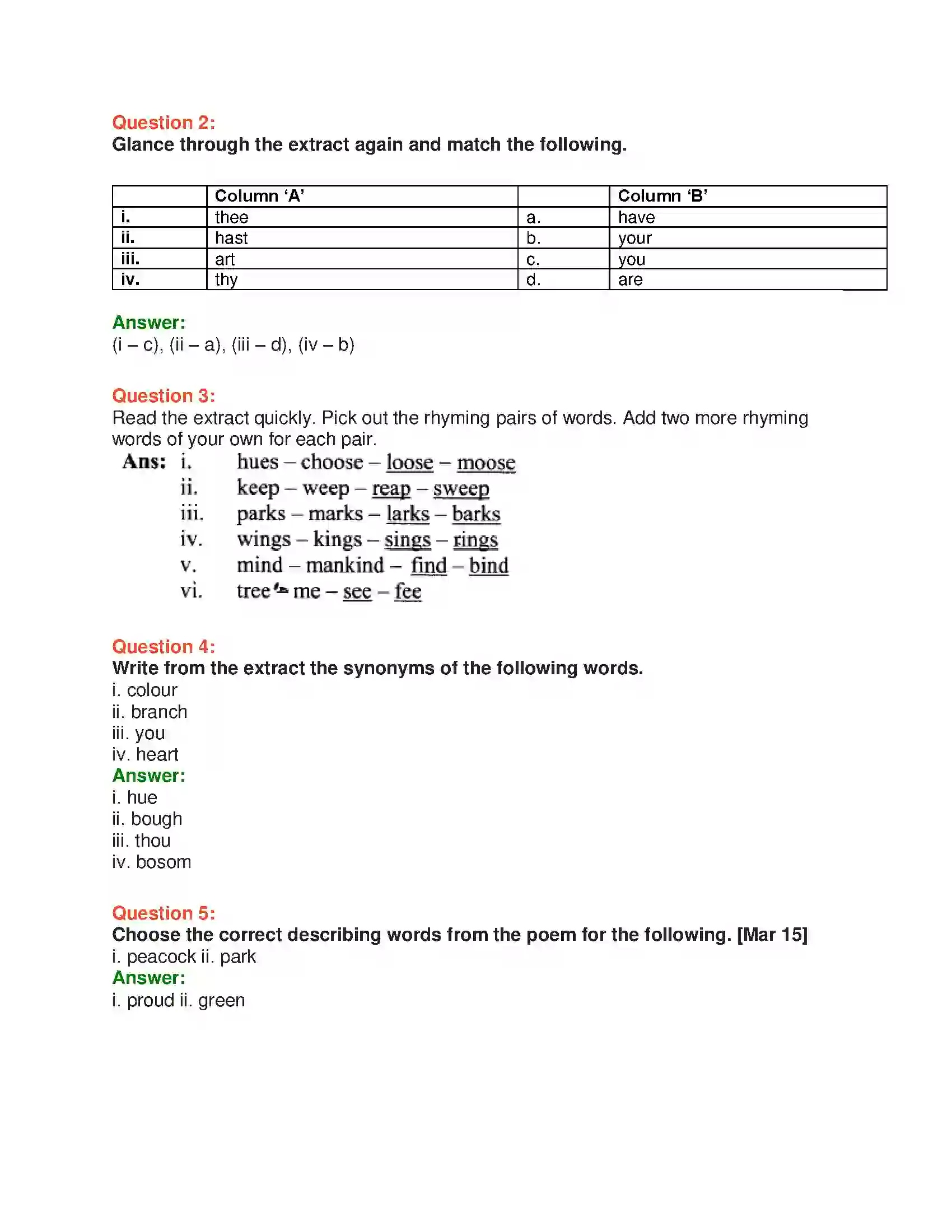 Maharashtra Board Class 10th English 2.1 The Kingfisher - Birds & Animals Solution 7