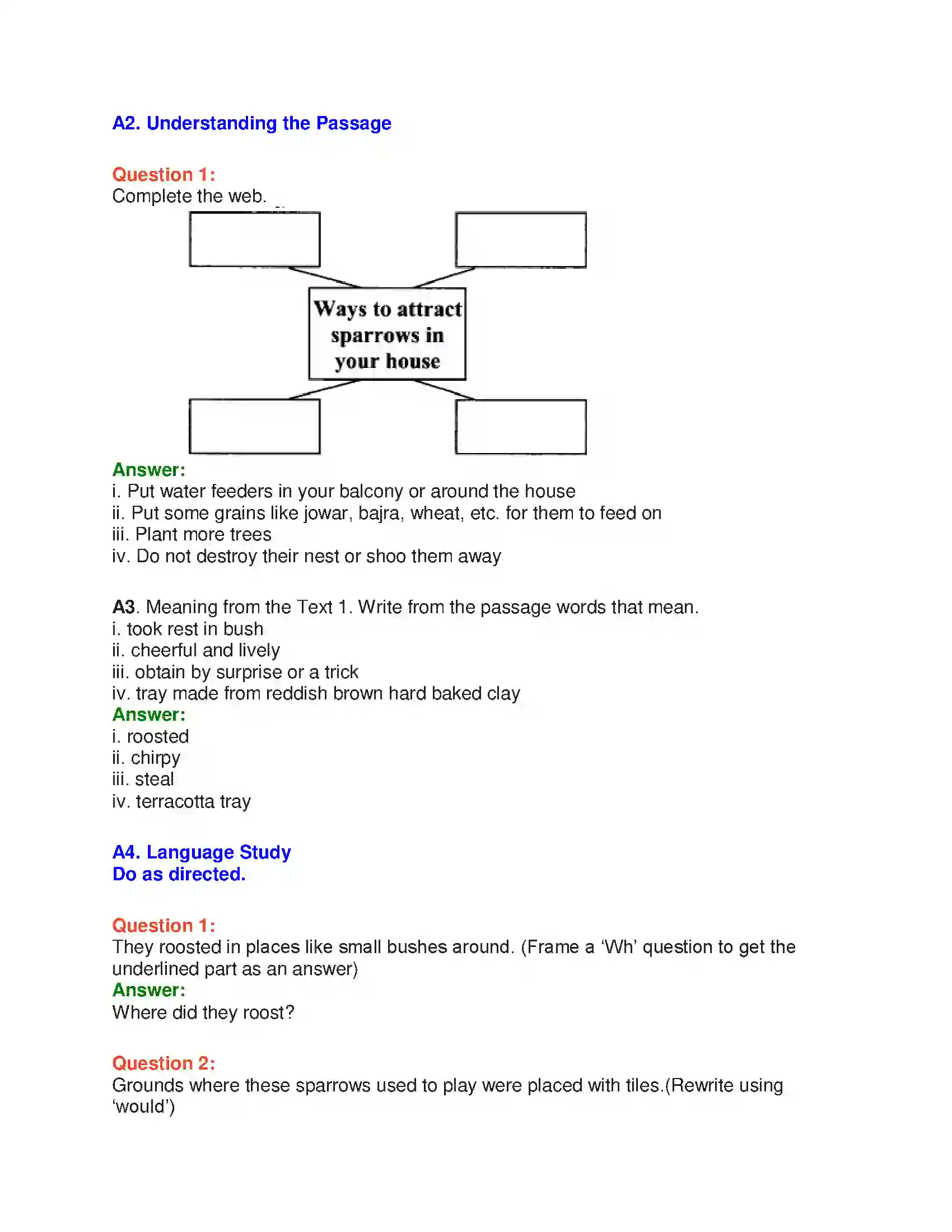 Maharashtra Board Class 10th English 2.2 Sorrows Of Sparrows - Birds & Animals Solution 17