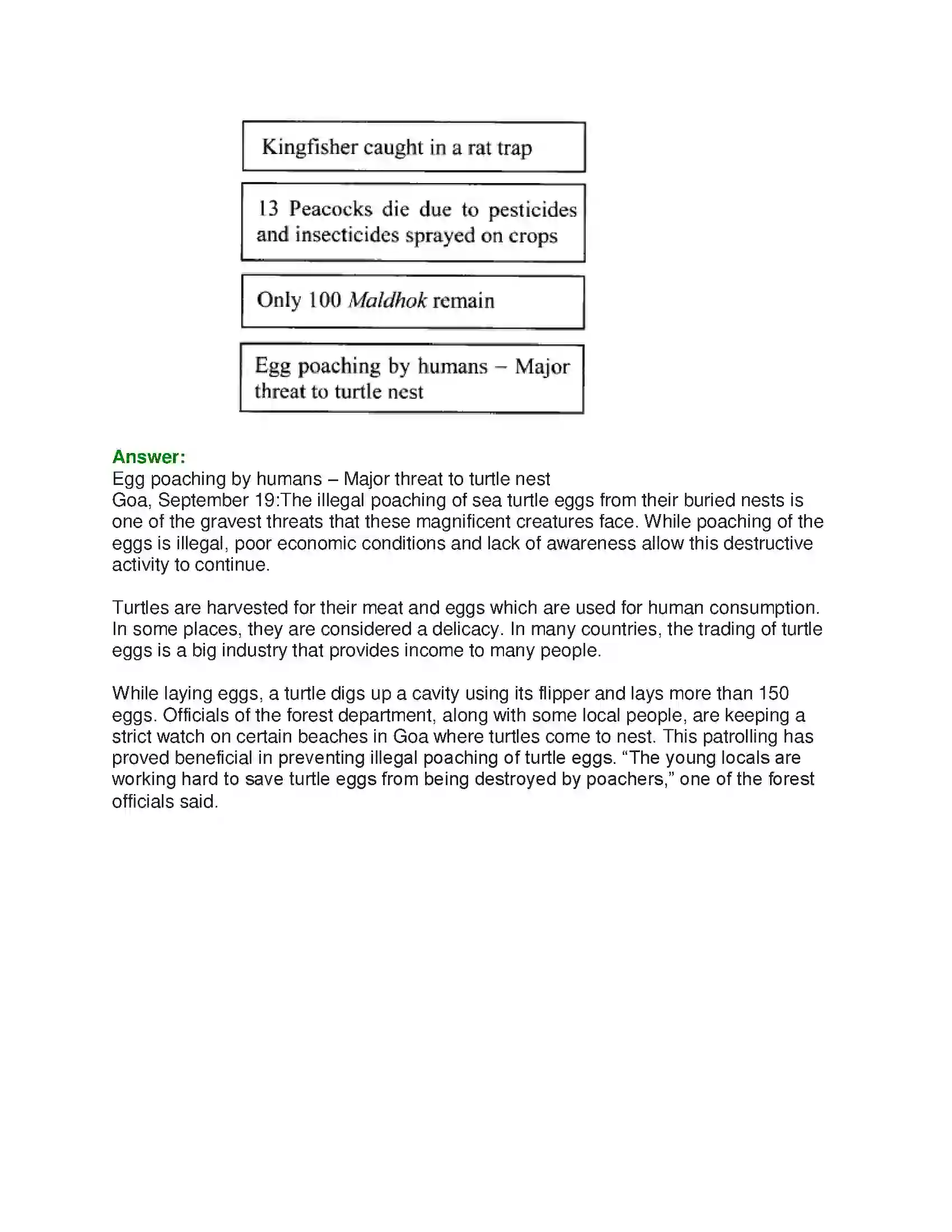 Maharashtra Board Class 10th English 2.2 Sorrows Of Sparrows - Birds & Animals Solution 25