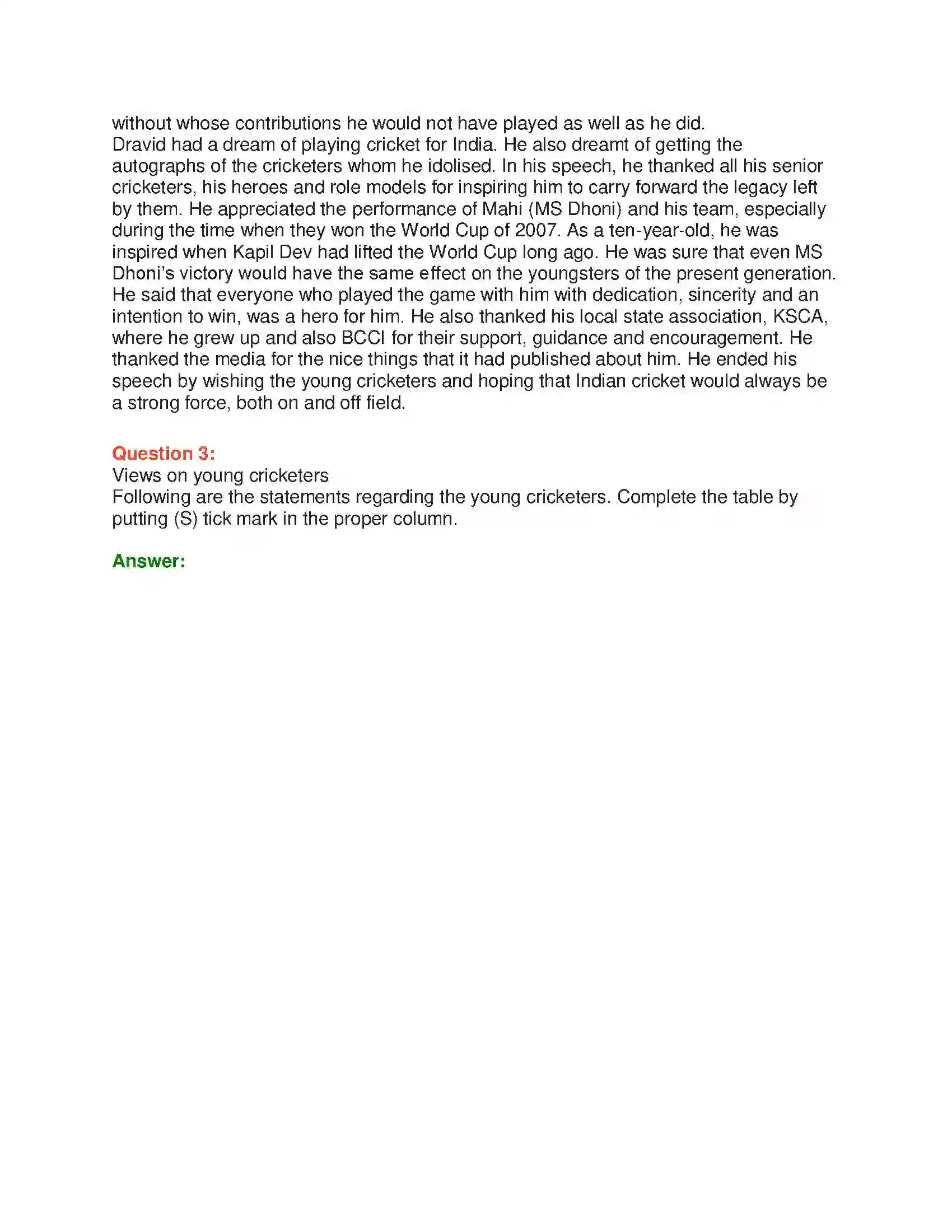 Maharashtra Board Class 10th English 3.1 Relishing Excellence - Sports & Adventure Solution 28