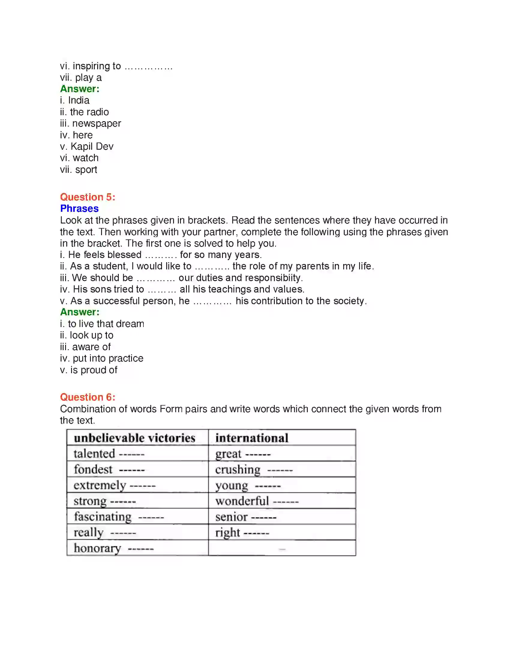 Maharashtra Board Class 10th English 3.1 Relishing Excellence - Sports & Adventure Solution 30
