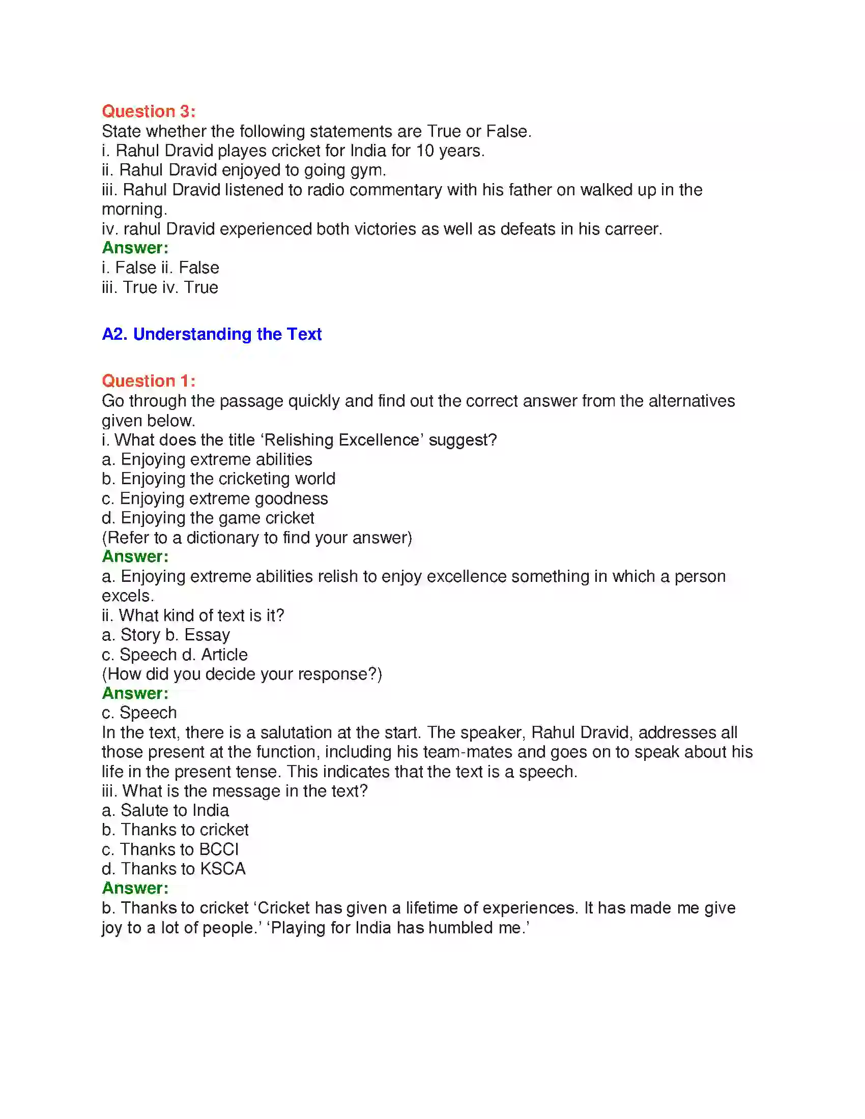 Maharashtra Board Class 10th English 3.1 Relishing Excellence - Sports & Adventure Solution 7