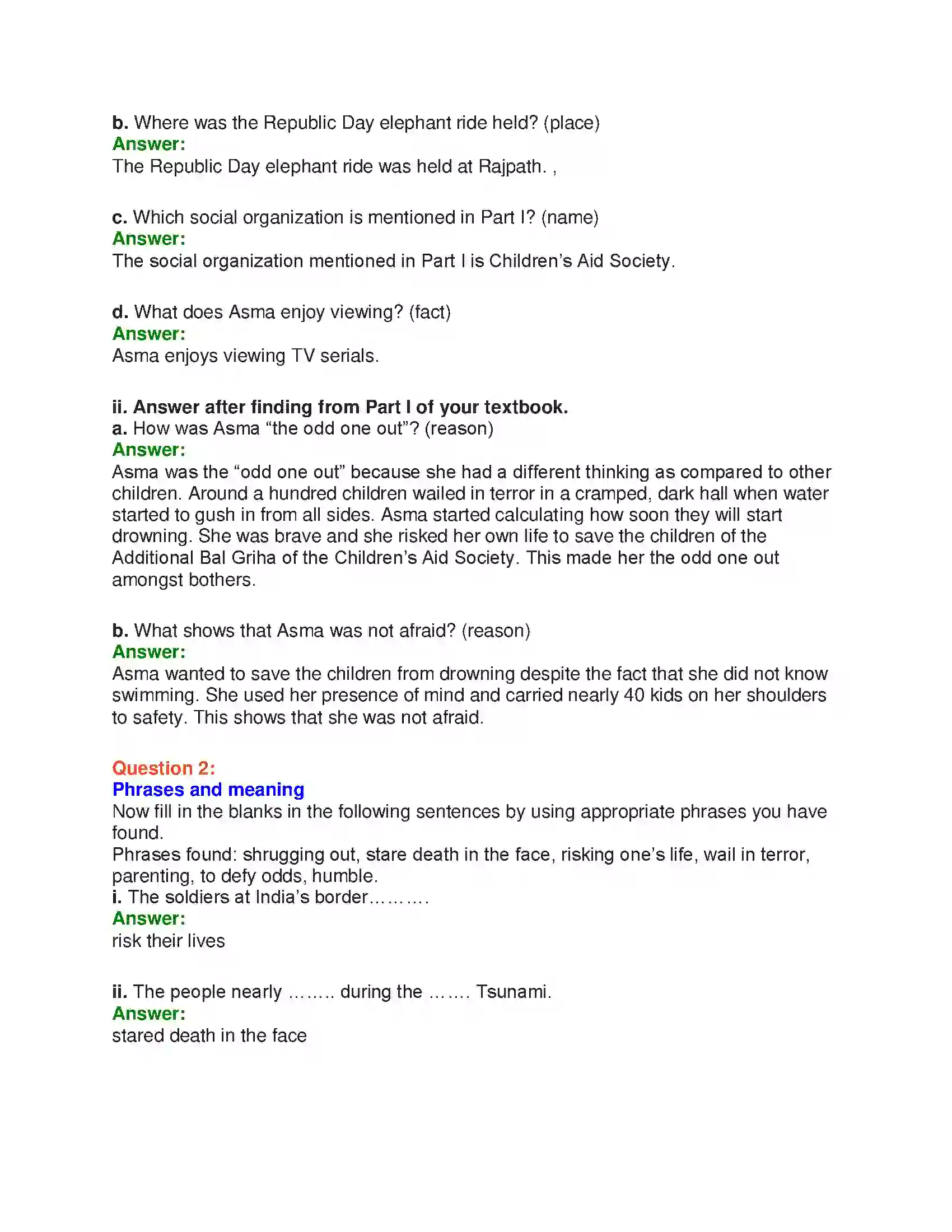Maharashtra Board Class 10th English 3.2 Courage Takes Strange Forms - Sports & Adventure Solution 25