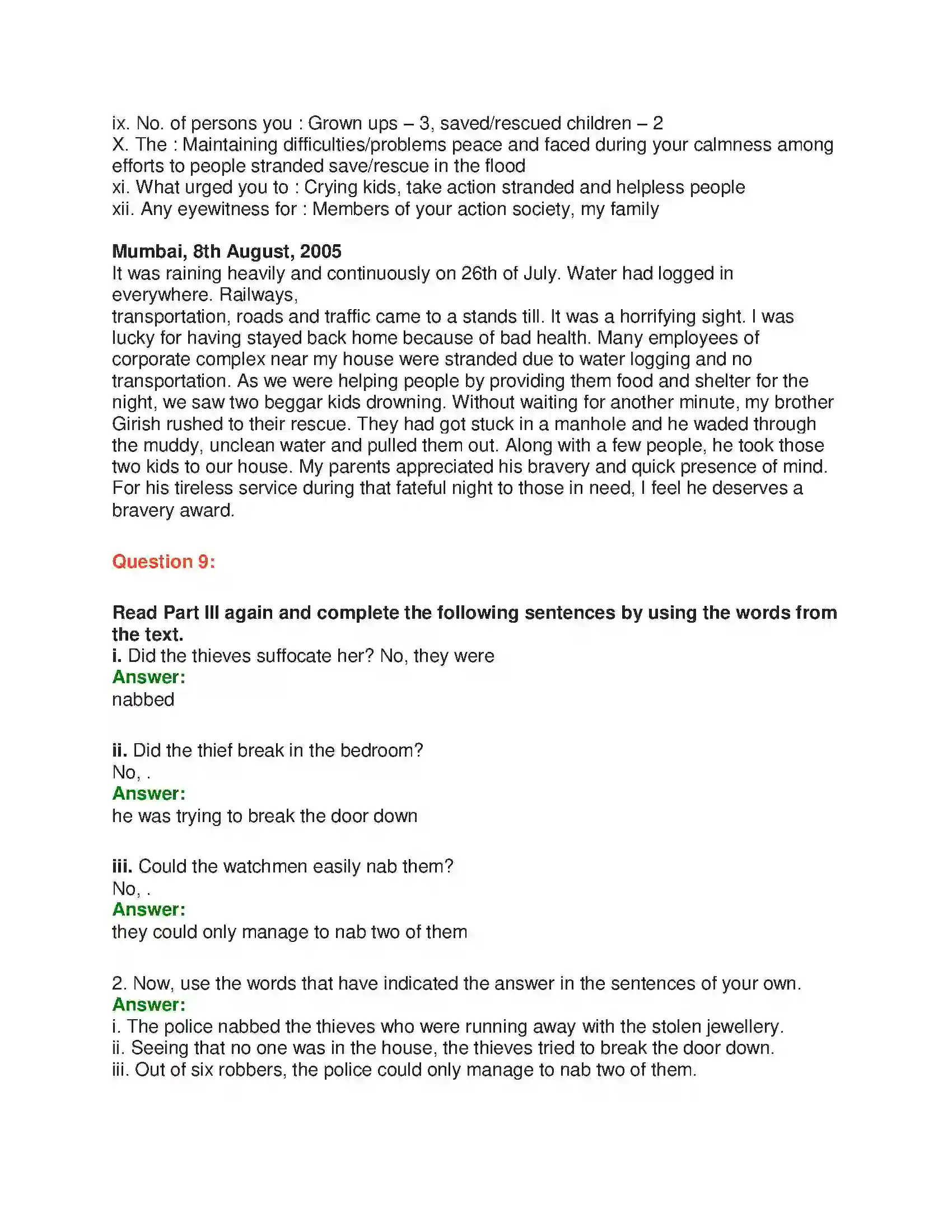 Maharashtra Board Class 10th English 3.2 Courage Takes Strange Forms - Sports & Adventure Solution 33